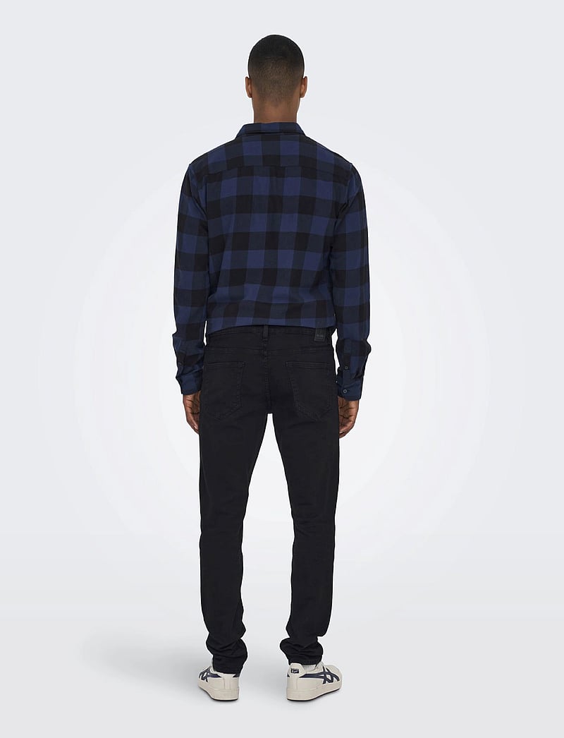 ONLY & SONS - ONSGUDMUND LS CHECKED SHIRT NOOS - chemises à carreaux - dress blues - 4