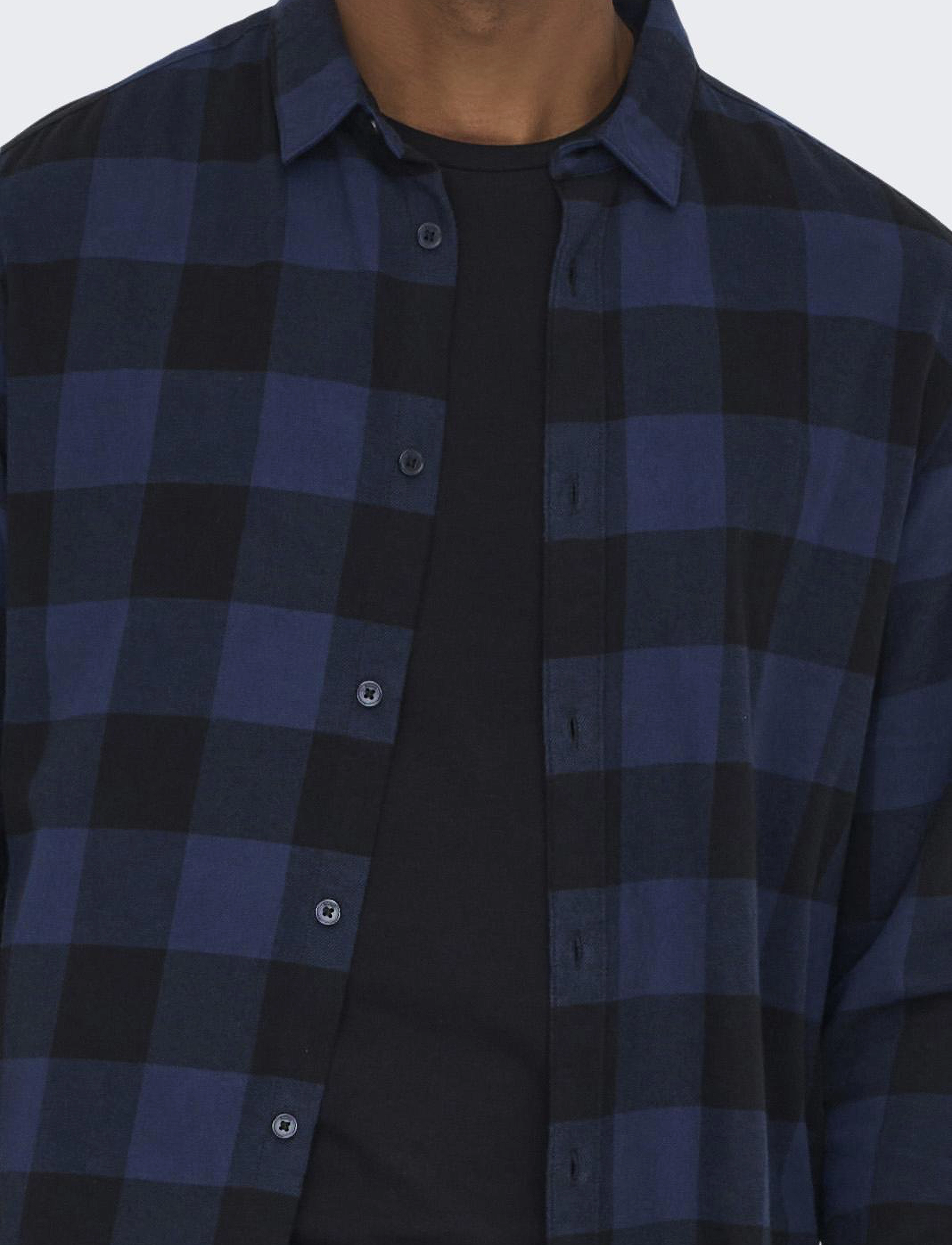 ONLY & SONS Onsgudmund Ls Checked Shirt Noos rutiga skjortor herr – bild 5