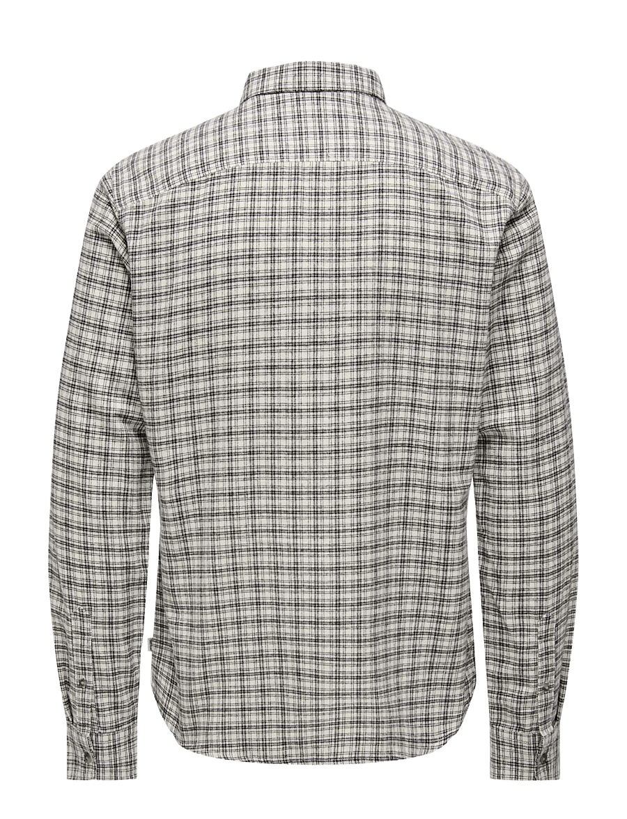 ONLY & SONS - ONSGUDMUND LS CHECKED SHIRT NOOS - karierte hemden - egret - 2