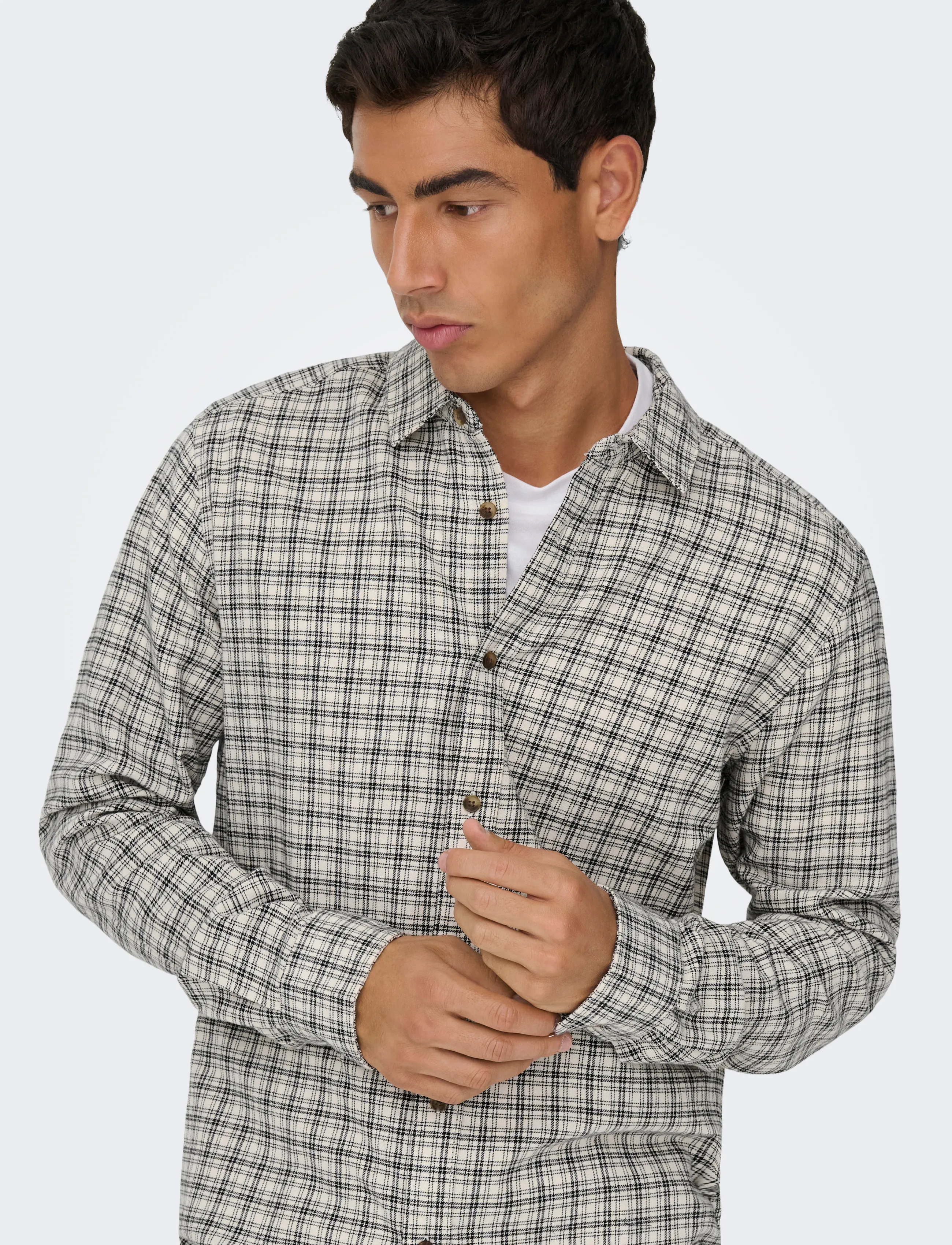 ONLY & SONS Onsgudmund Ls Checked Shirt Noos rutiga skjortor herr – bild 6