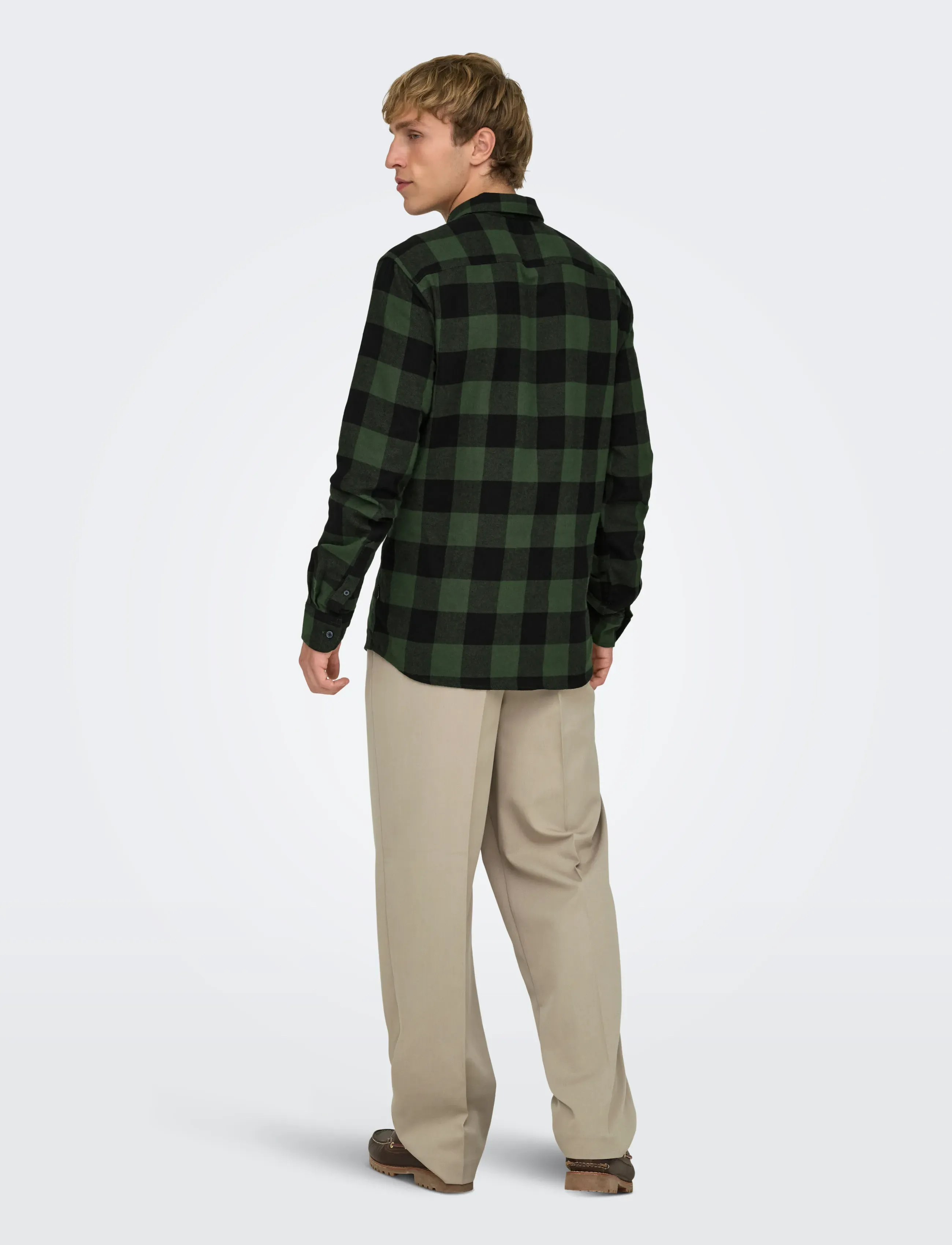ONLY & SONS - ONSGUDMUND LS CHECKED SHIRT NOOS - karierte hemden - forest night - 3