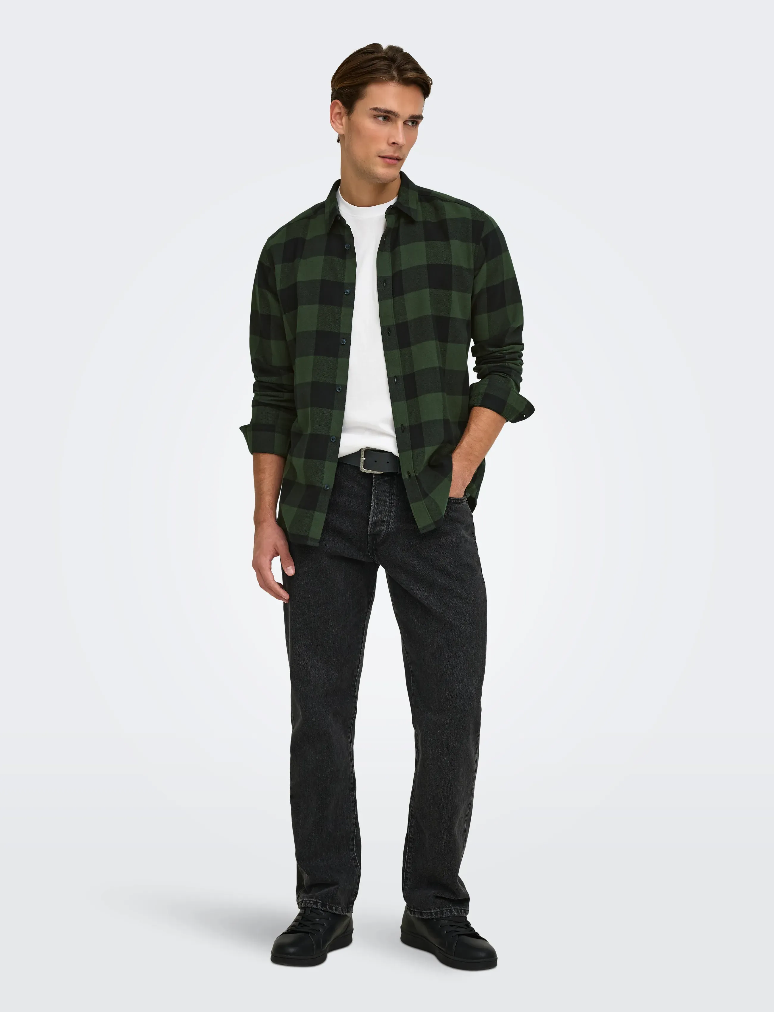 ONLY & SONS - ONSGUDMUND LS CHECKED SHIRT NOOS - die niedrigsten preise - forest night - 4