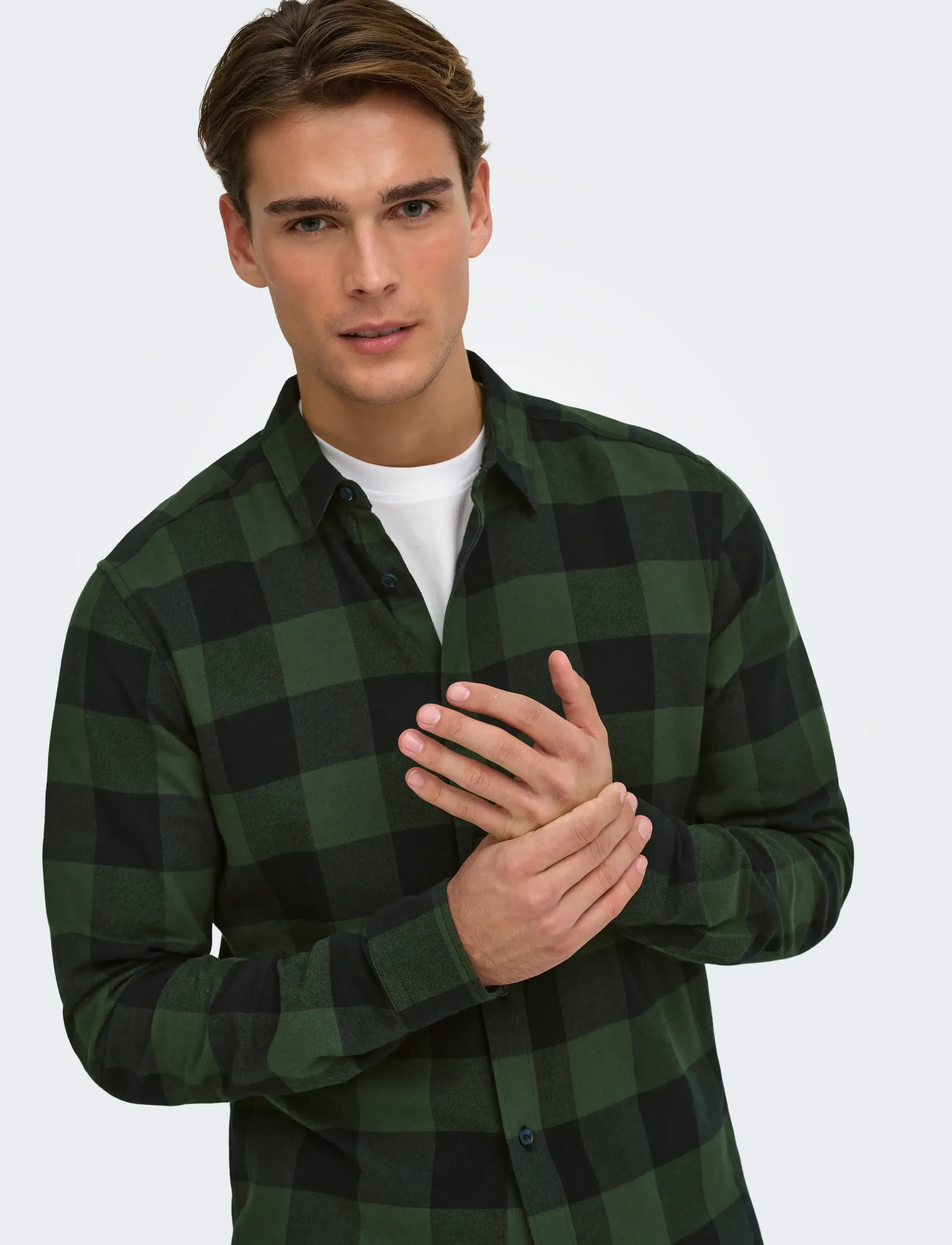 ONLY & SONS - ONSGUDMUND LS CHECKED SHIRT NOOS - die niedrigsten preise - forest night - 5