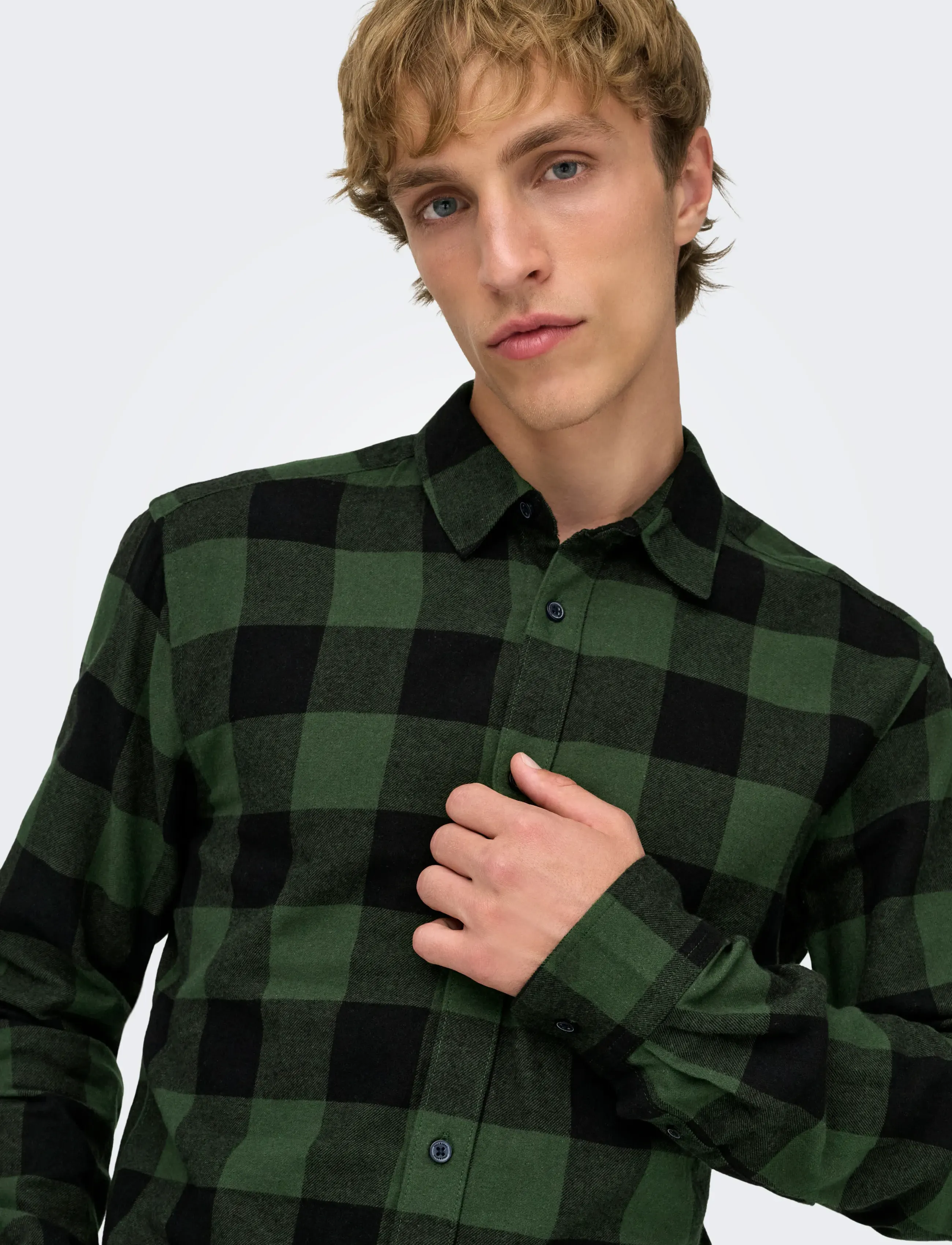 ONLY & SONS Onsgudmund Ls Checked Shirt Noos rutiga skjortor herr – bild 5