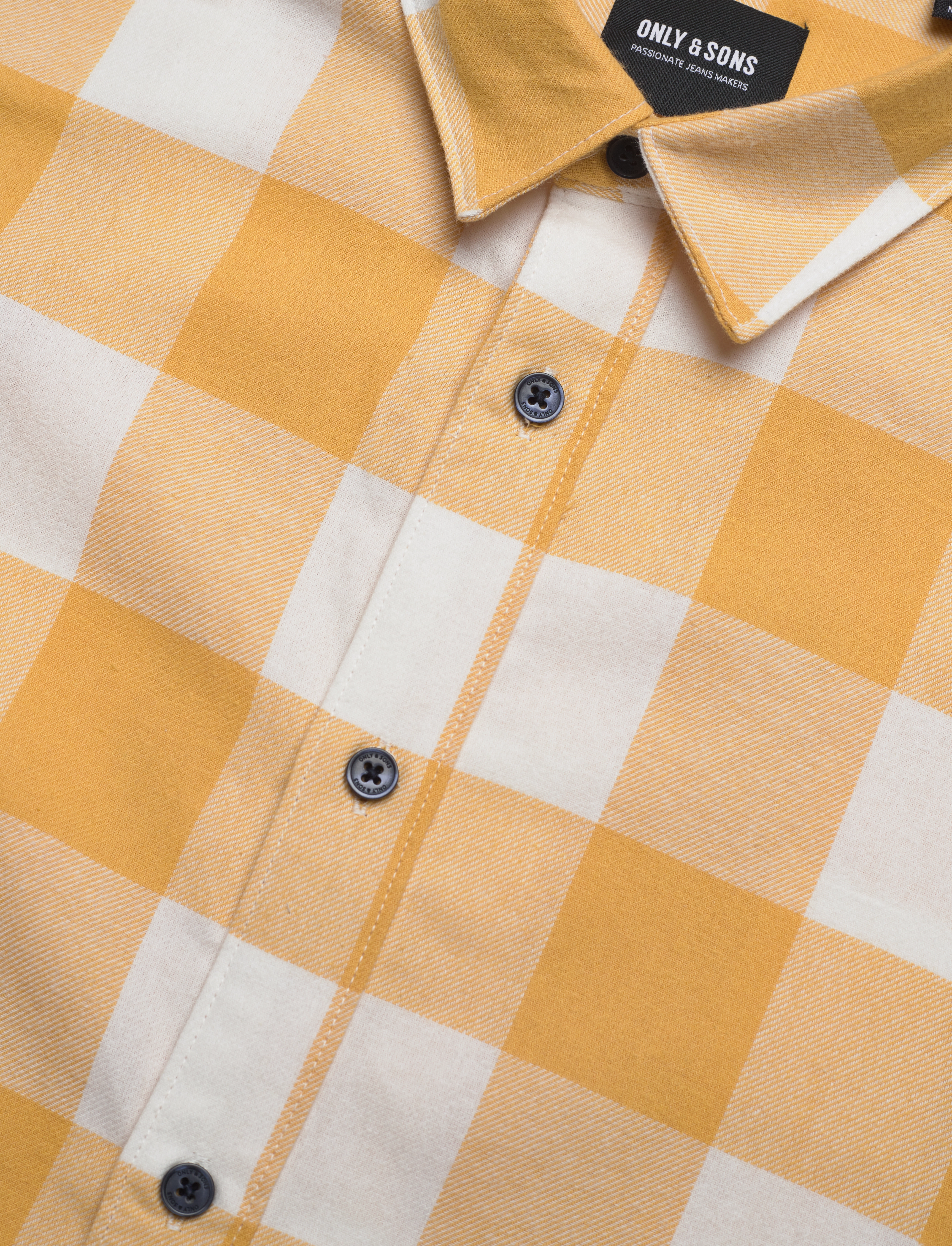 ONLY & SONS - ONSGUDMUND LS CHECKED SHIRT NOOS - laveste priser - ochre - 3