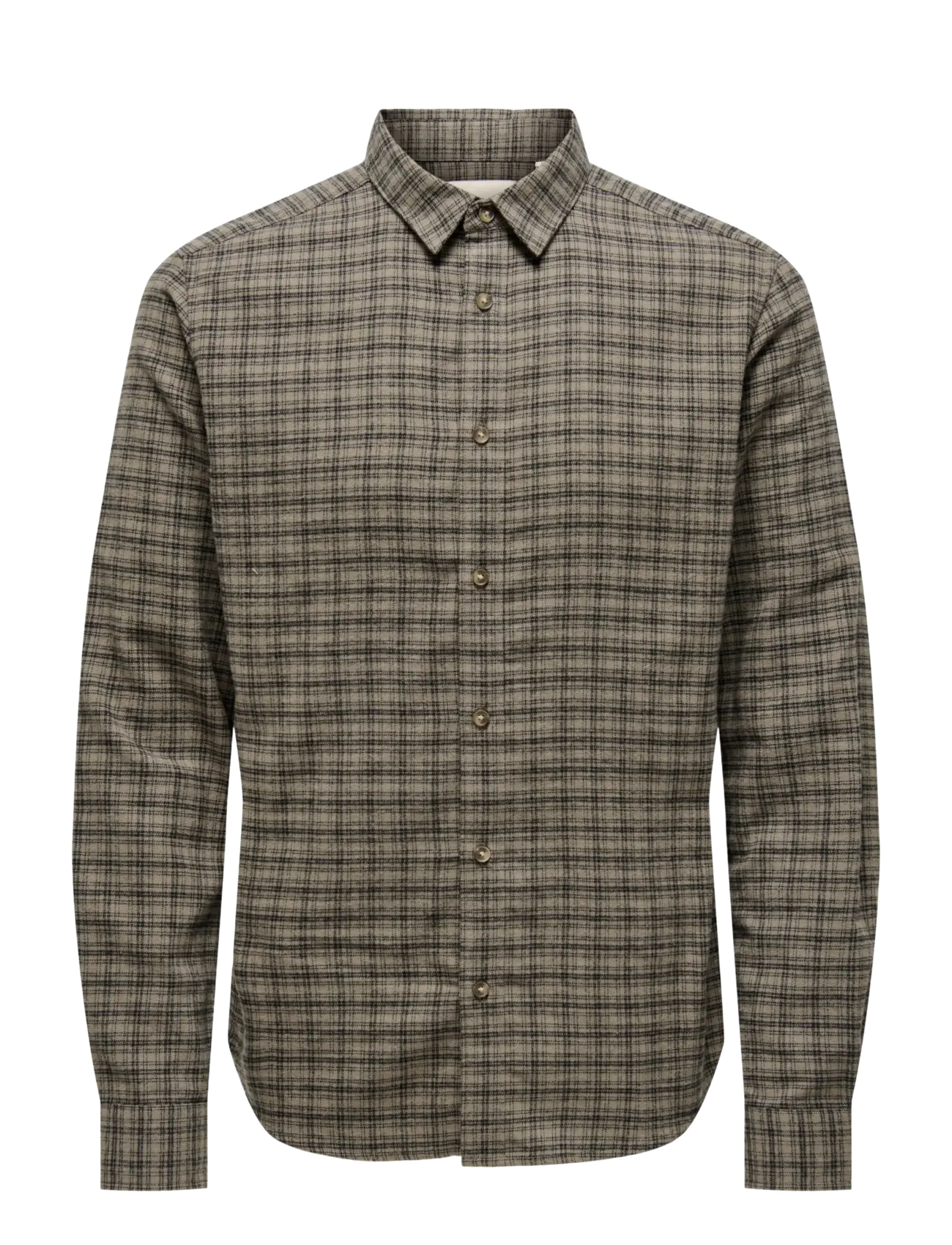 ONLY & SONS - ONSGUDMUND LS CHECKED SHIRT NOOS - karierte hemden - walnut - 1