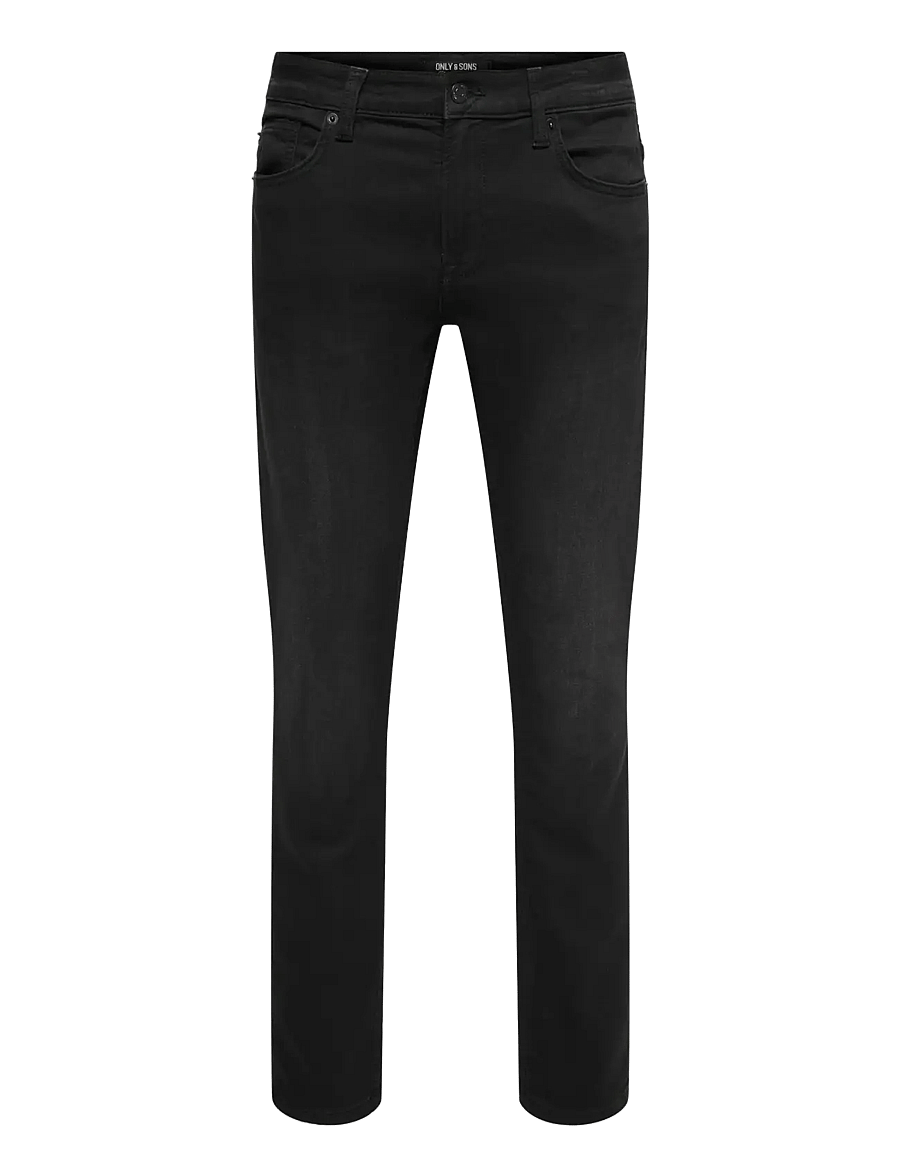 ONLY & SONS - ONSLOOM SLIM BLACK JOG 7451 PIM DNM NOOS - slim fit džinsi - black - 1