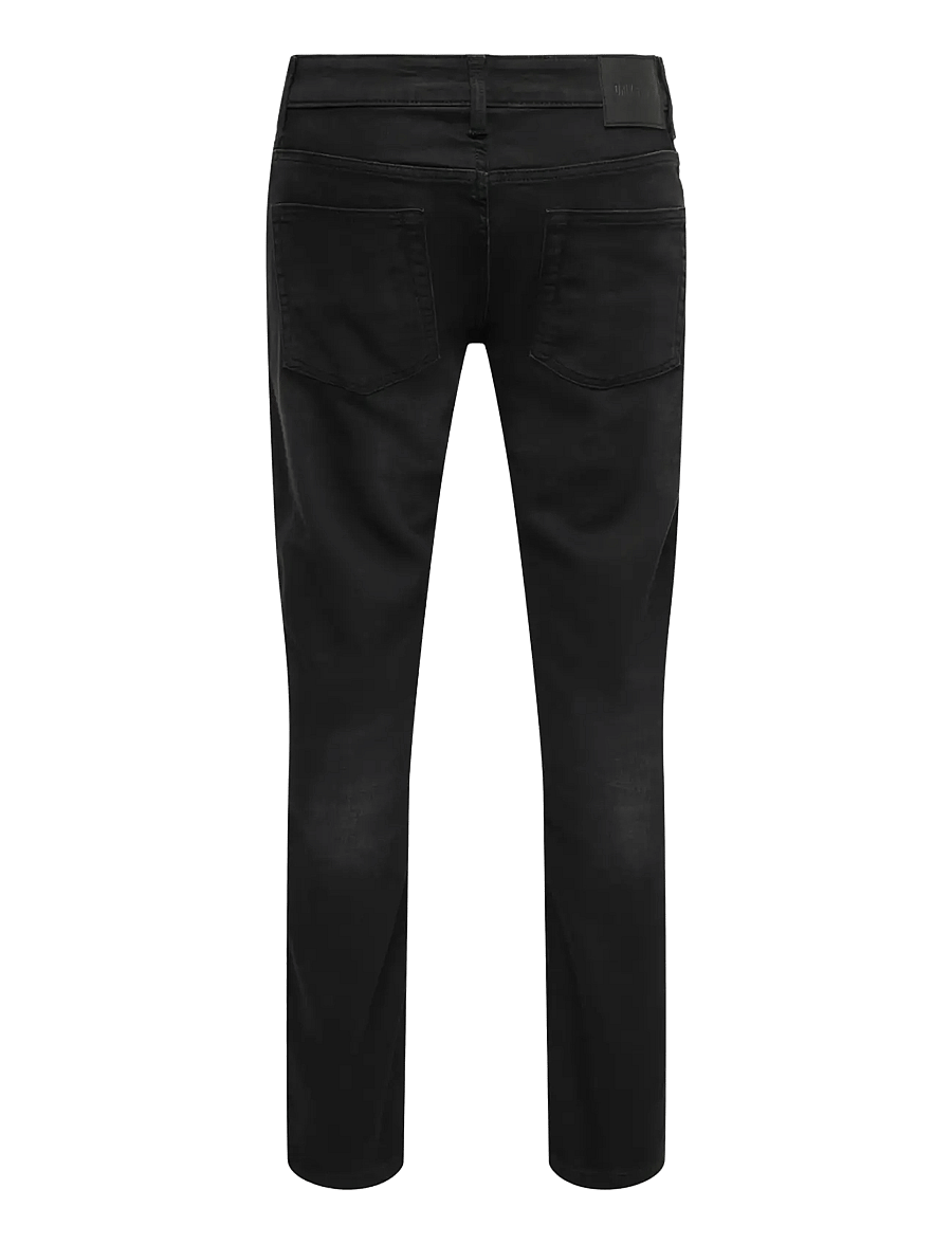 ONLY & SONS - ONSLOOM SLIM BLACK JOG 7451 PIM DNM NOOS - slim fit džinsi - black - 2