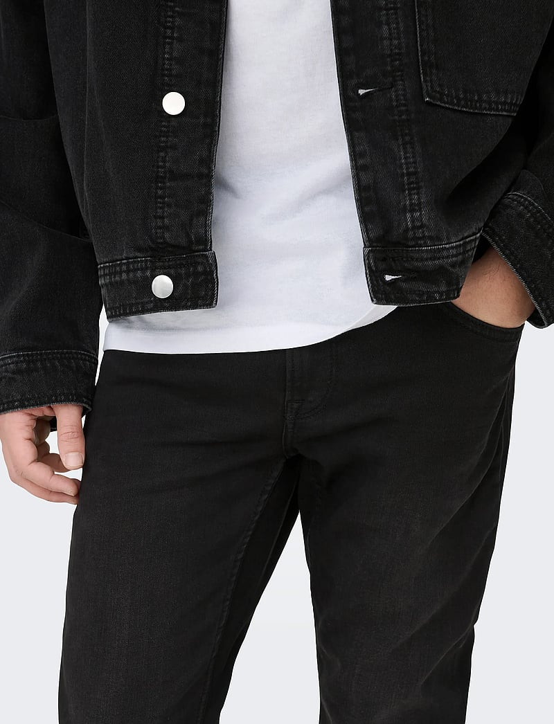 ONLY & SONS - ONSLOOM BLACK LIFE JOG 7451 PK - kitsad teksad - black - 4