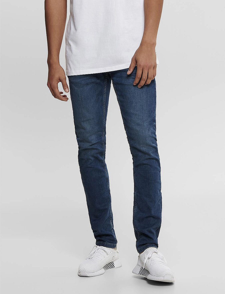 ONLY & SONS - ONSLOOM BLUE LIFE JOG PK 8472 - slim-fit jeans - blue denim - 0