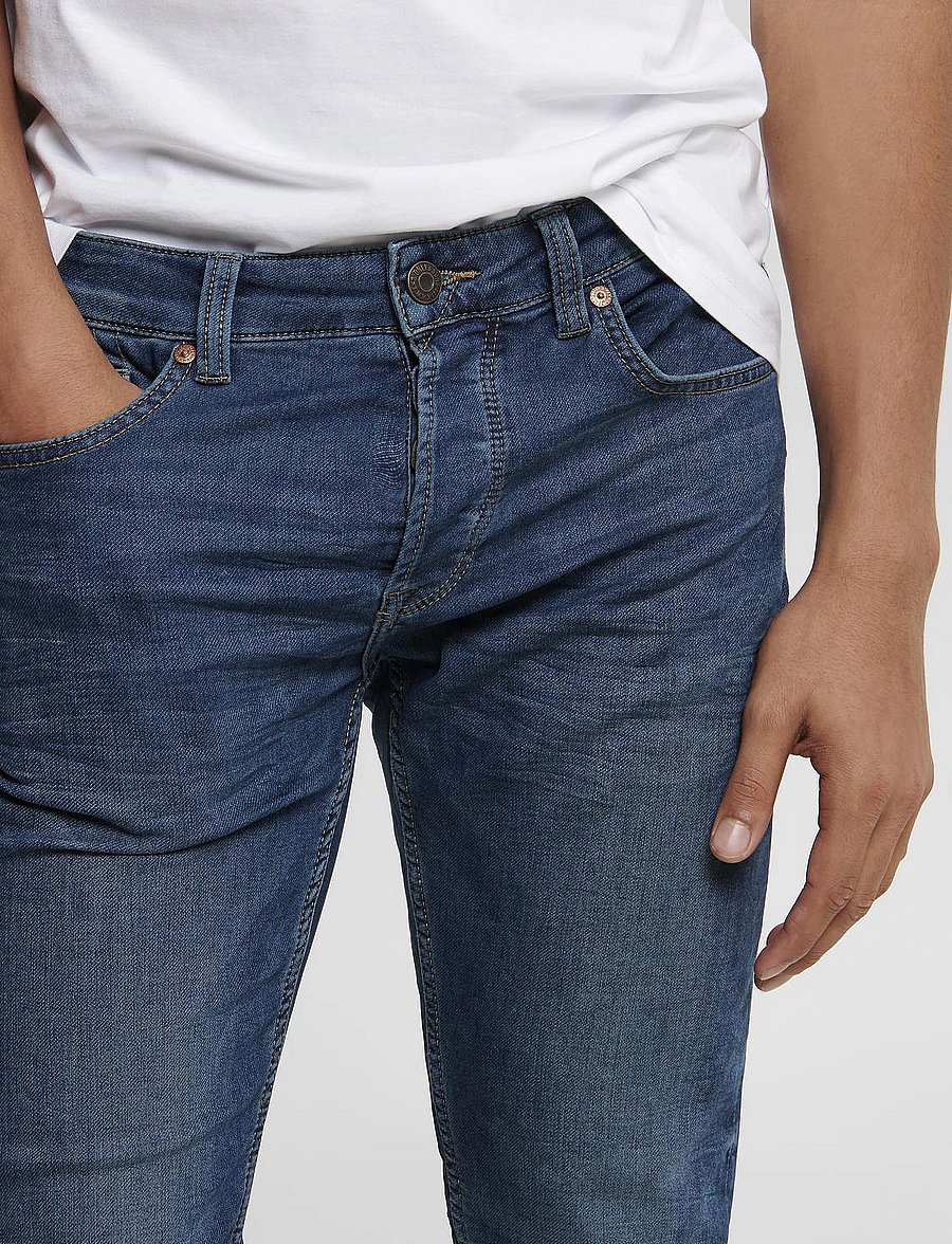 ONLY & SONS - ONSLOOM BLUE LIFE JOG PK 8472 - slim-fit jeans - blue denim - 5