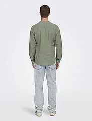 ONLY & SONS - ONSCAIDEN LS HALFPLACKT LINEN SHIRT NOOS - lowest prices - swamp - 3