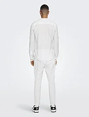 ONLY & SONS - ONSCAIDEN LS HALFPLACKT LINEN SHIRT NOOS - mažiausios kainos - white - 6