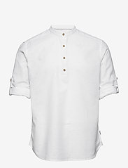 ONLY & SONS - ONSCAIDEN LS HALFPLACKT LINEN SHIRT NOOS - mažiausios kainos - white - 2