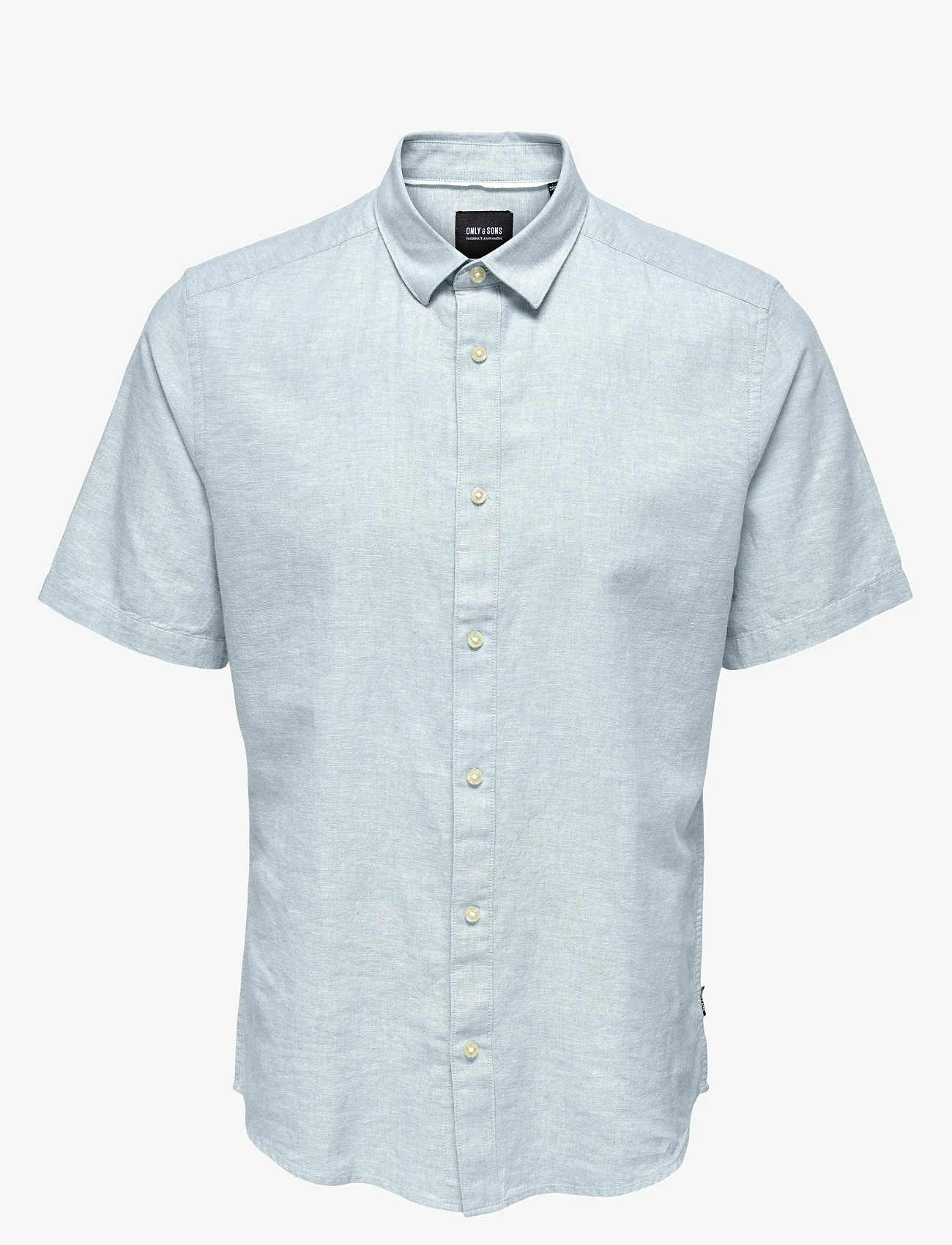 ONLY & SONS - ONSCAIDEN LIFE SS SOLID LINEN BLEND NOOS - laveste priser - cashmere blue - 1