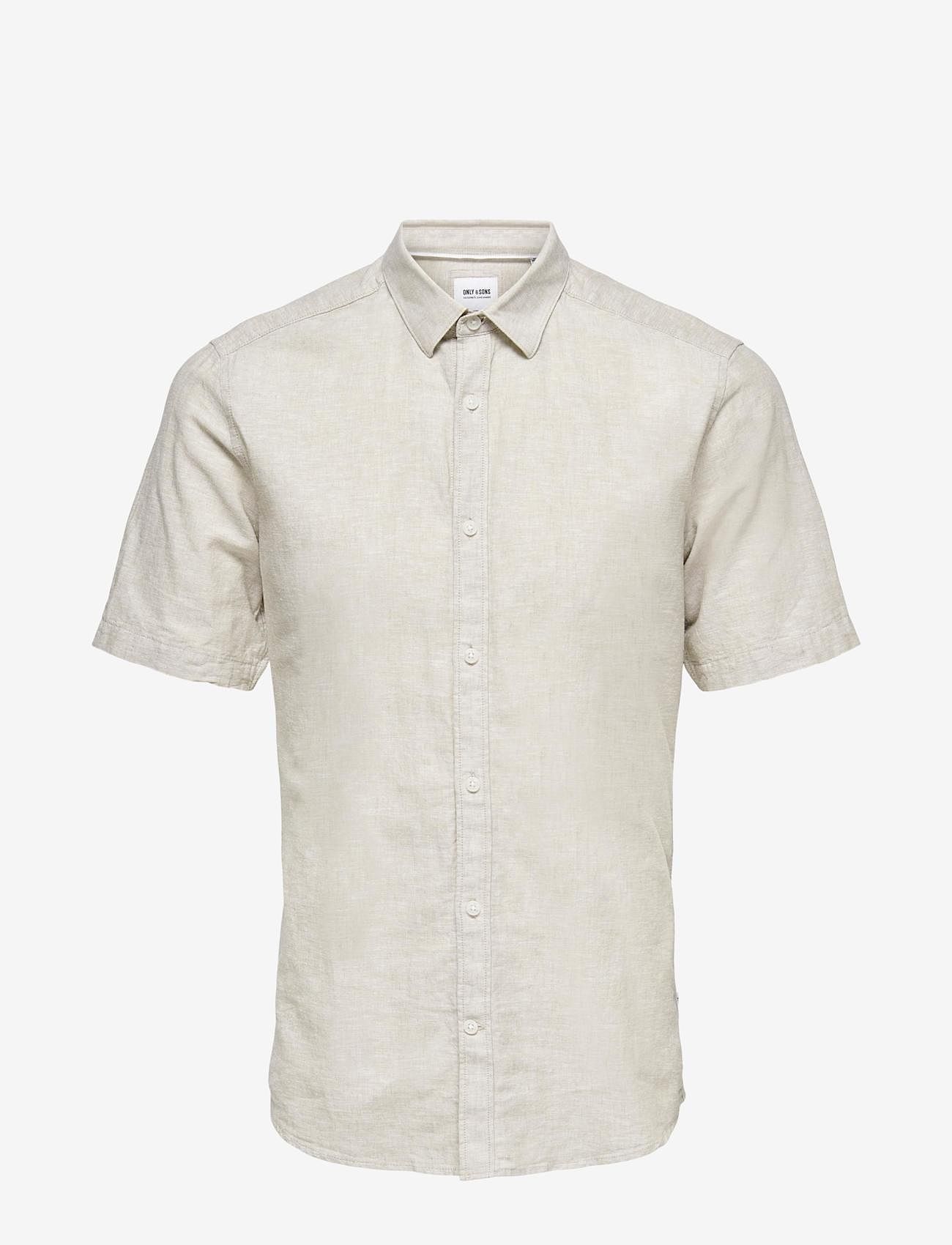 ONLY & SONS - ONSCAIDEN LIFE SS SOLID LINEN BLEND NOOS - mažiausios kainos - chinchilla - 0