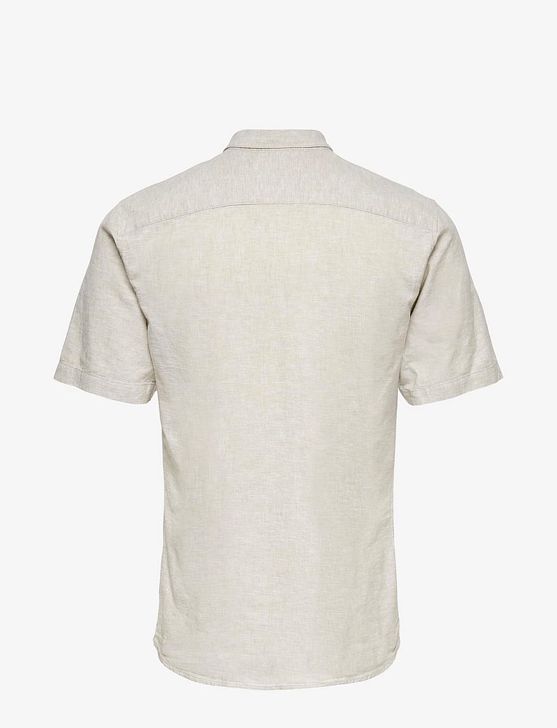 ONLY & SONS - ONSCAIDEN LIFE SS SOLID LINEN BLEND NOOS - lininiai marškiniai - chinchilla - 2