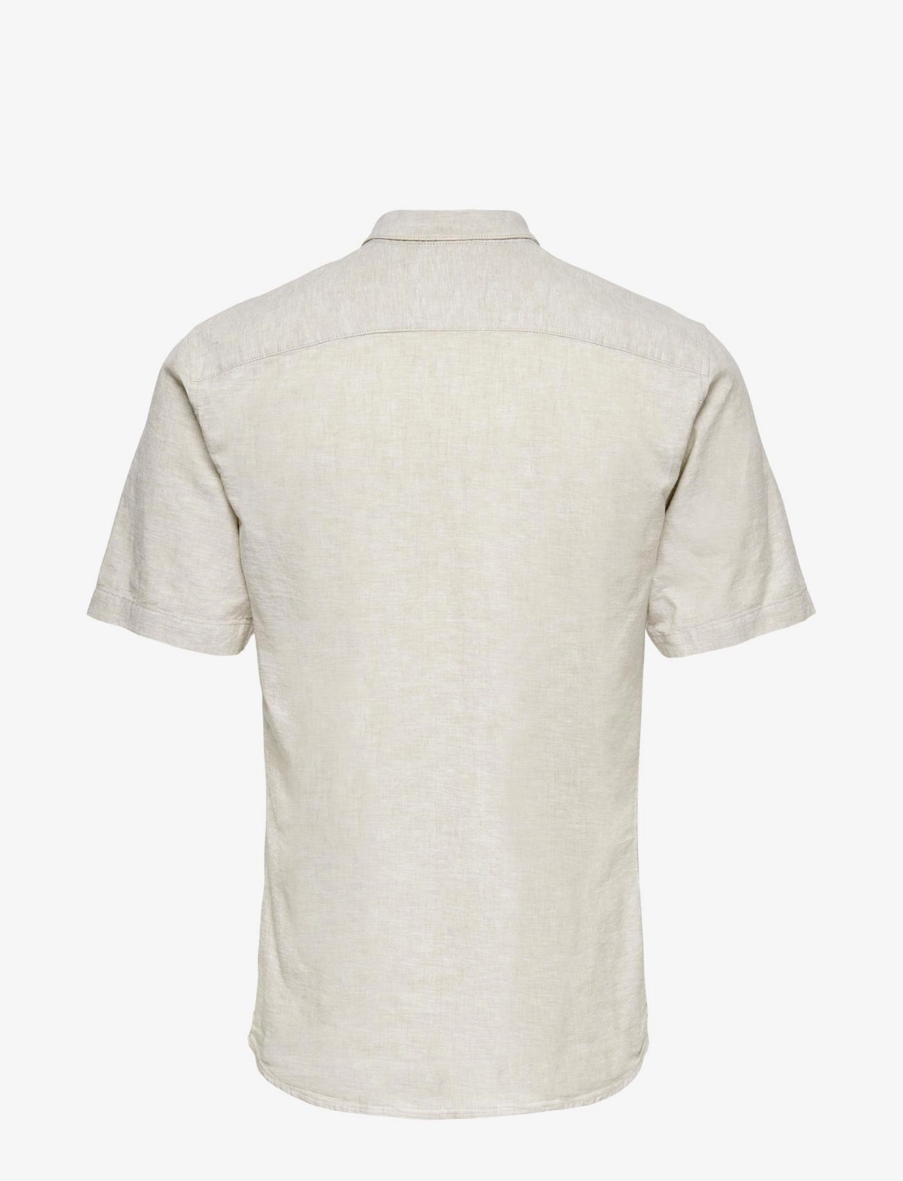 ONLY & SONS - ONSCAIDEN LIFE SS SOLID LINEN BLEND NOOS - leinenhemden - chinchilla - 2