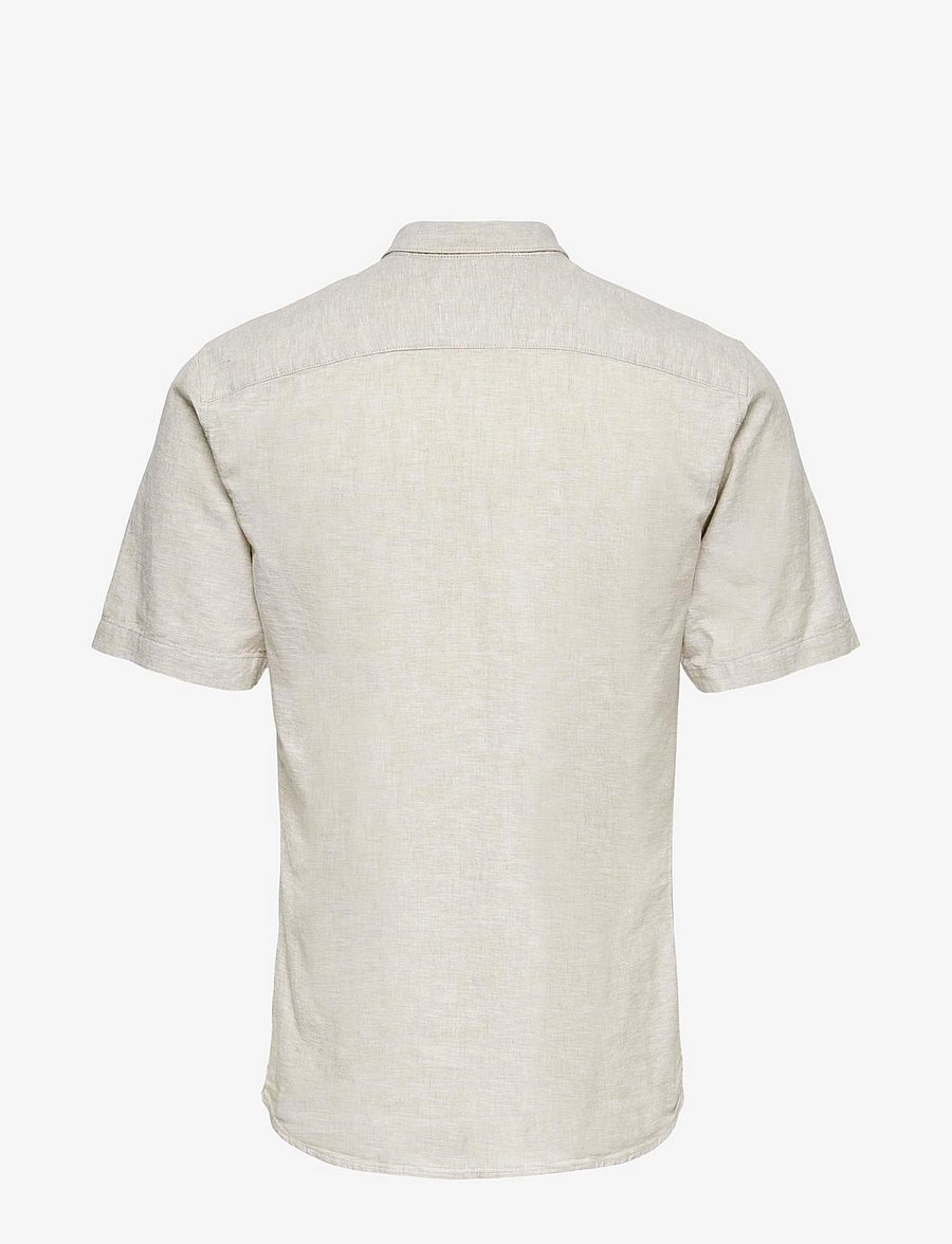 ONLY & SONS - ONSCAIDEN LIFE SS SOLID LINEN BLEND NOOS - leinenhemden - chinchilla - 2