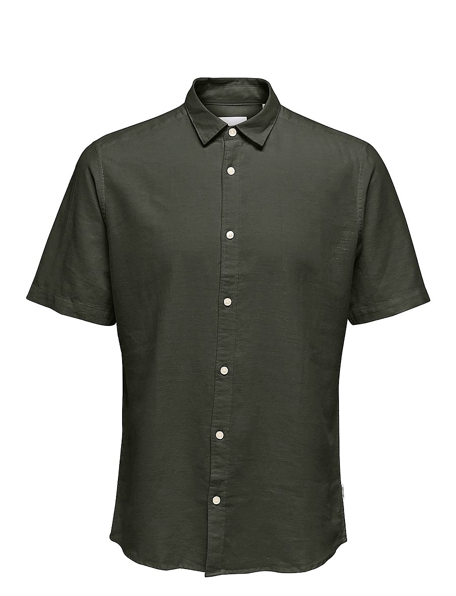 ONLY & SONS - ONSCAIDEN LIFE SS SOLID LINEN BLEND NOOS - linased särgid - kambaba - 1