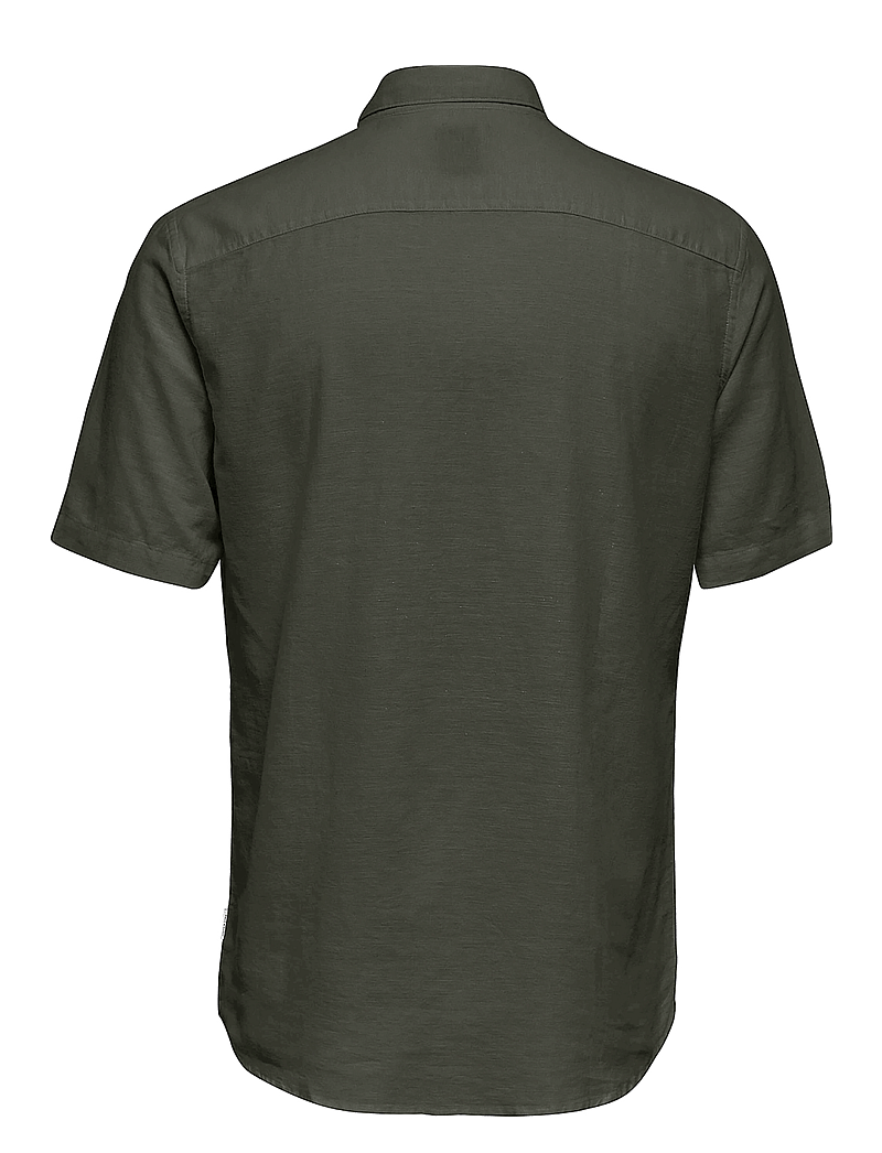 ONLY & SONS - ONSCAIDEN LIFE SS SOLID LINEN SHIRT NOOS - hørskjorter - kambaba - 1
