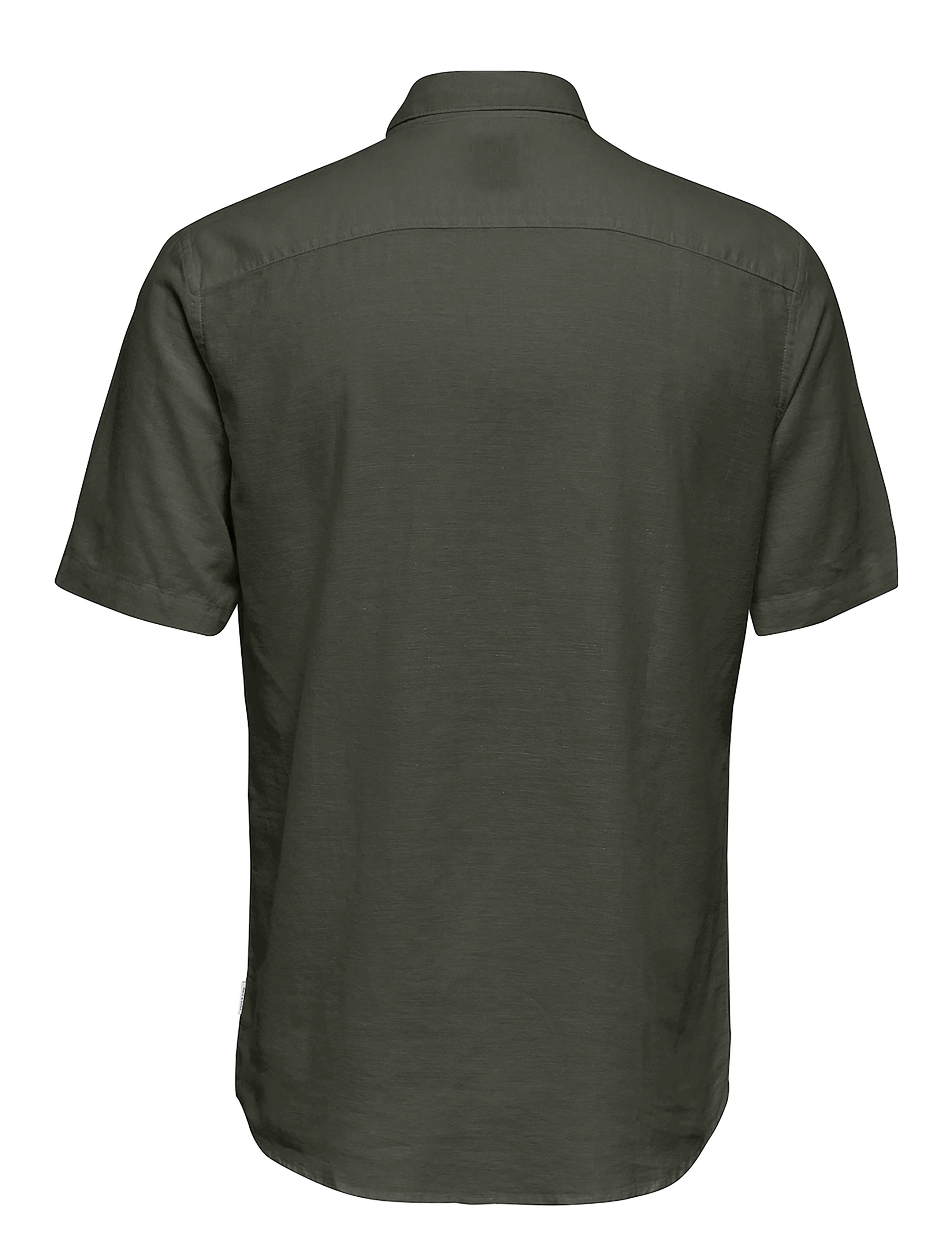 ONLY & SONS - ONSCAIDEN LIFE SS SOLID LINEN BLEND NOOS - linen shirts - kambaba - 2