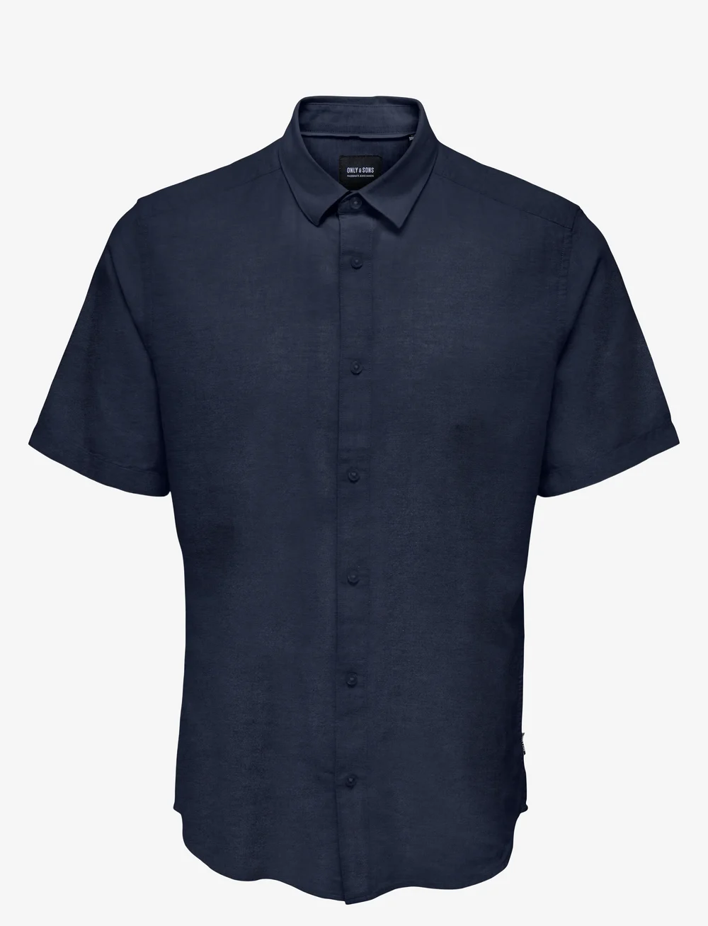 ONLY & SONS - ONSCAIDEN LIFE SS SOLID LINEN SHIRT NOOS - linneskjortor - night sky - 1