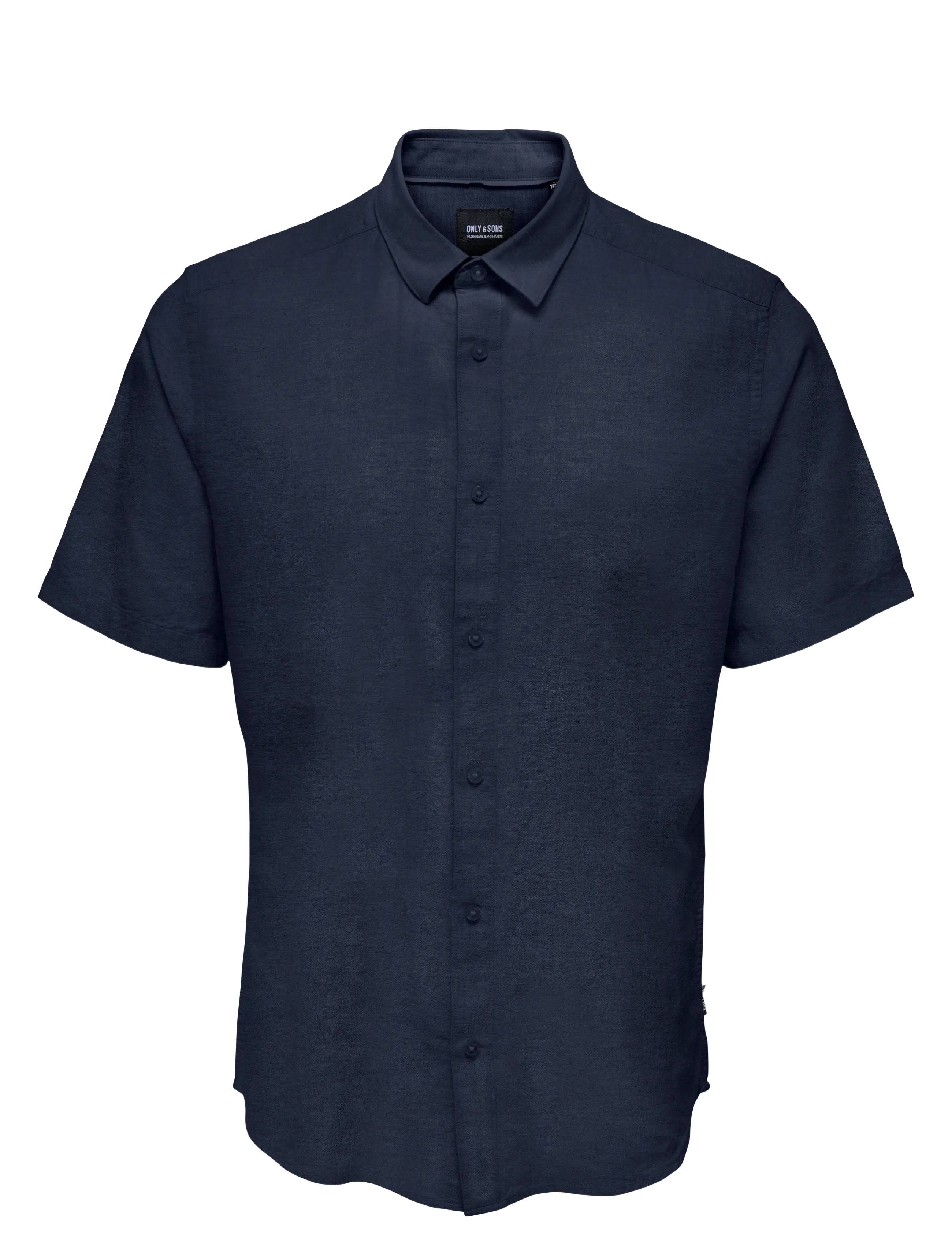 ONLY & SONS ONSCAIDEN LIFE SS SOLID LINEN BLEND NOOS - Basic skjortor - NIGHT SKY / navy