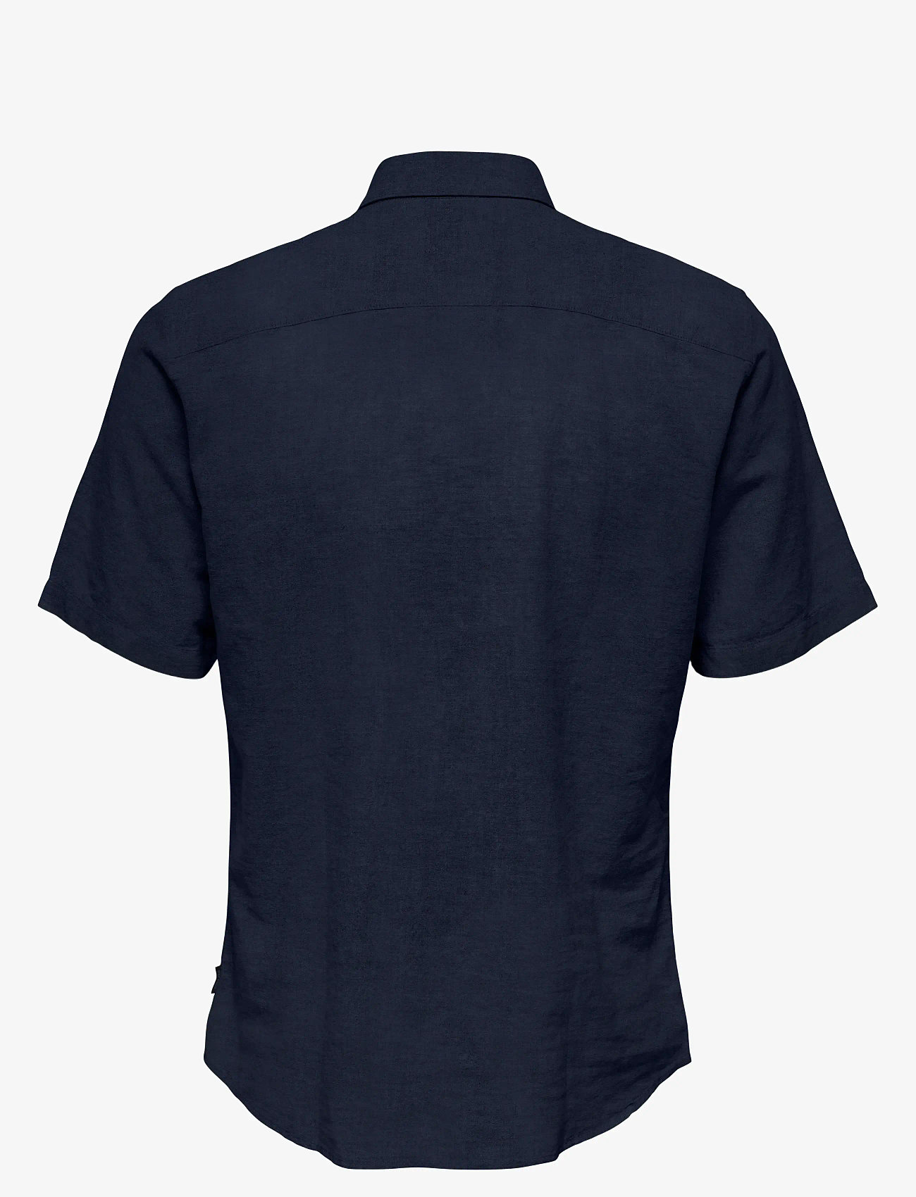 ONLY & SONS - ONSCAIDEN LIFE SS SOLID LINEN SHIRT NOOS - linneskjortor - night sky - 2