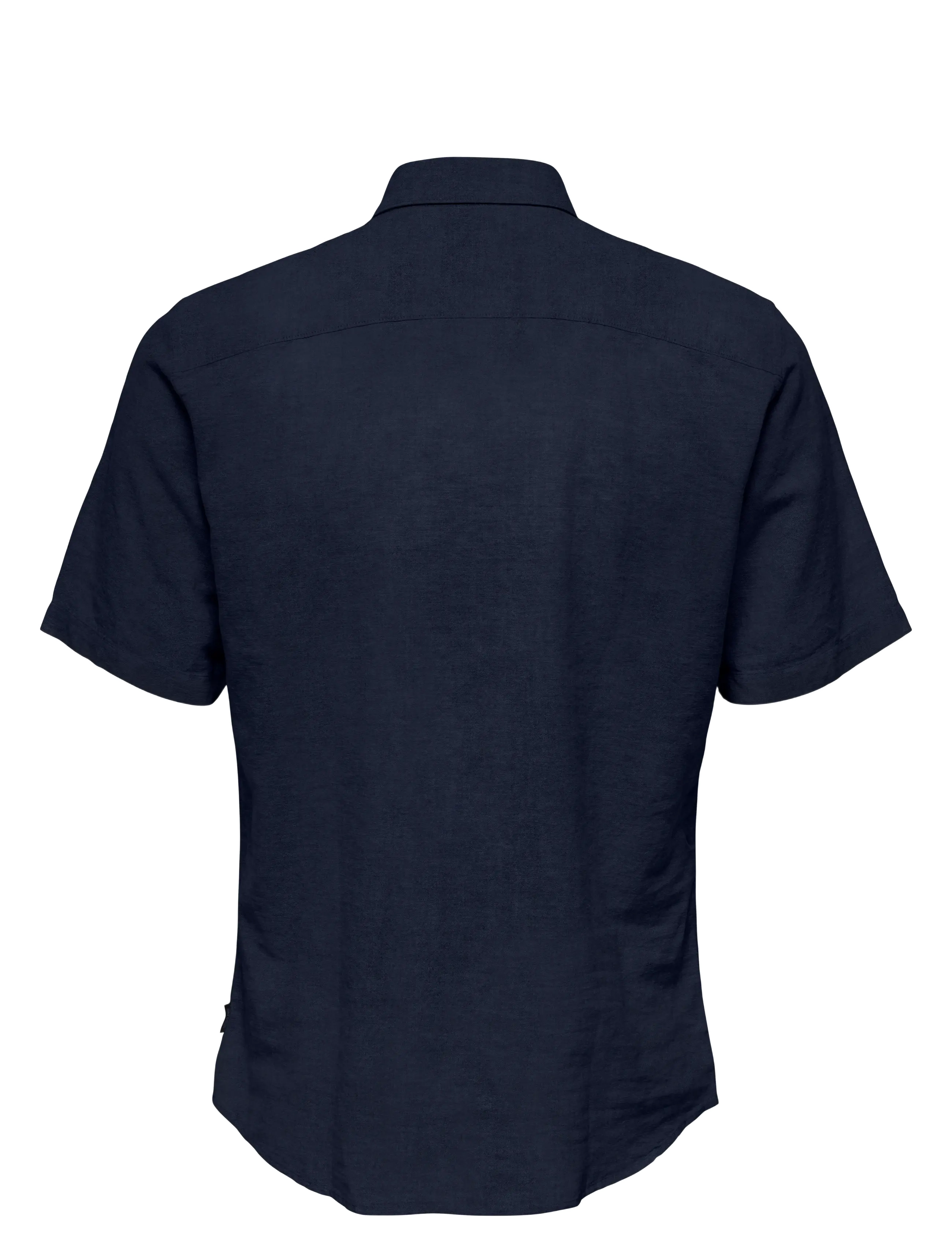 ONLY & SONS - ONSCAIDEN LIFE SS SOLID LINEN BLEND NOOS - linneskjortor - night sky - 2