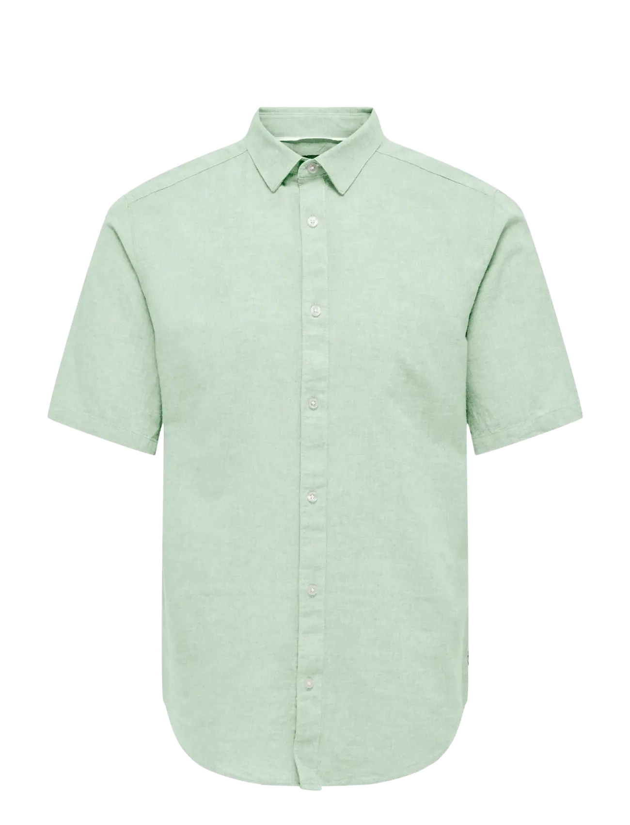ONLY & SONS Onscaiden Life Ss Solid Linen Blend Noos Grün - S - Herren