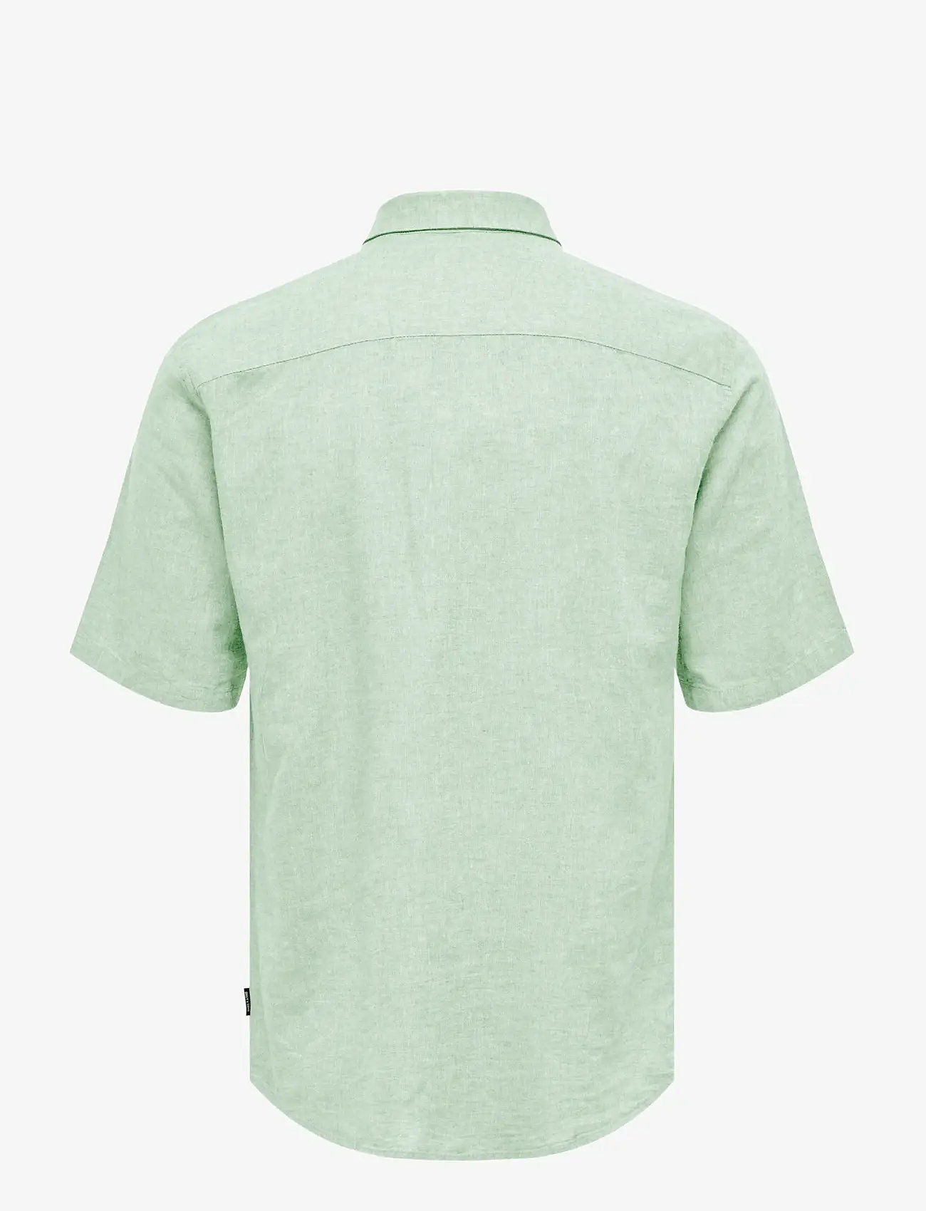 ONLY & SONS - ONSCAIDEN LIFE SS SOLID LINEN BLEND NOOS - linen shirts - quiet green - 2