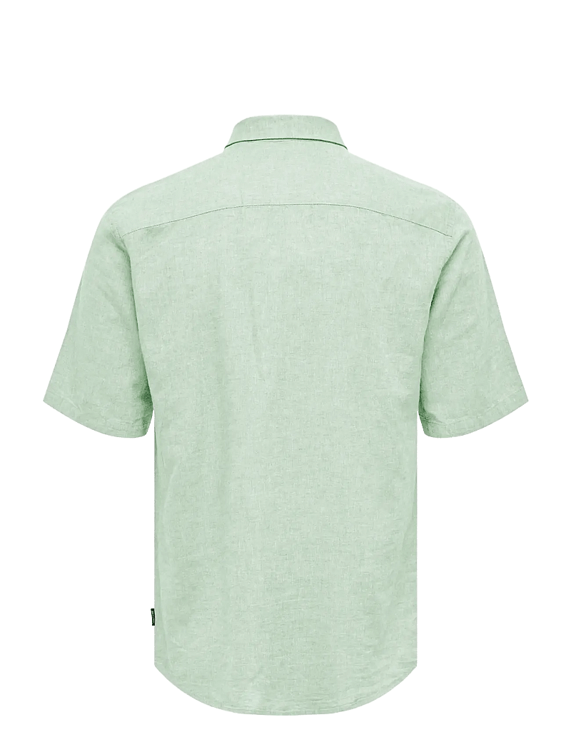 ONLY & SONS - ONSCAIDEN LIFE SS SOLID LINEN BLEND NOOS - leinenhemden - quiet green - 2
