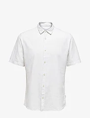 ONLY & SONS - ONSCAIDEN SS SOLID LINEN SHIRT NOOS - alhaisimmat hinnat - white - 0