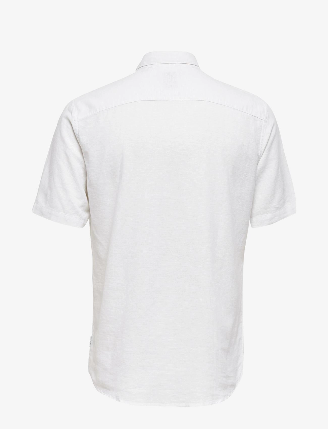 ONLY & SONS - ONSCAIDEN LIFE SS SOLID LINEN BLEND NOOS - die niedrigsten preise - white - 2