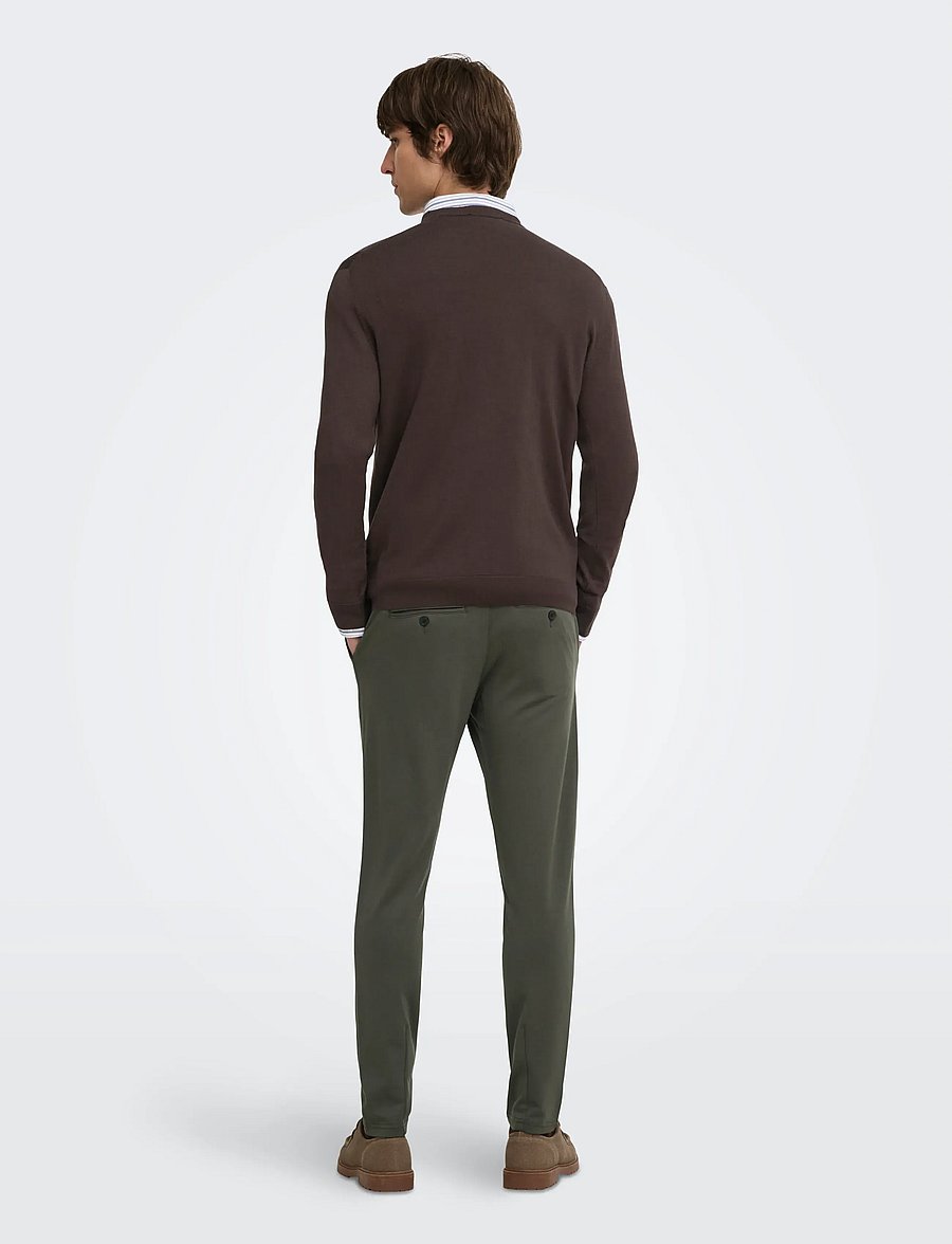 ONLY & SONS - ONSMARK SLIM GW 0209 PANT NOOS - vabaaja püksid - beluga - 3