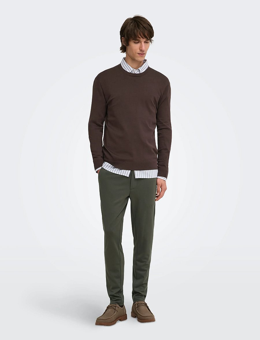ONLY & SONS - ONSMARK SLIM GW 0209 PANT NOOS - vabaaja püksid - beluga - 4