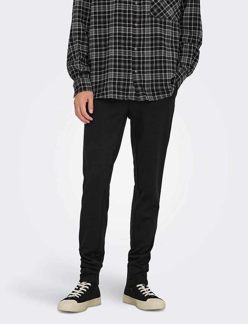 ONLY & SONS - ONSMARK SLIM GW 0209 PANT NOOS - casual bukser - black - 0
