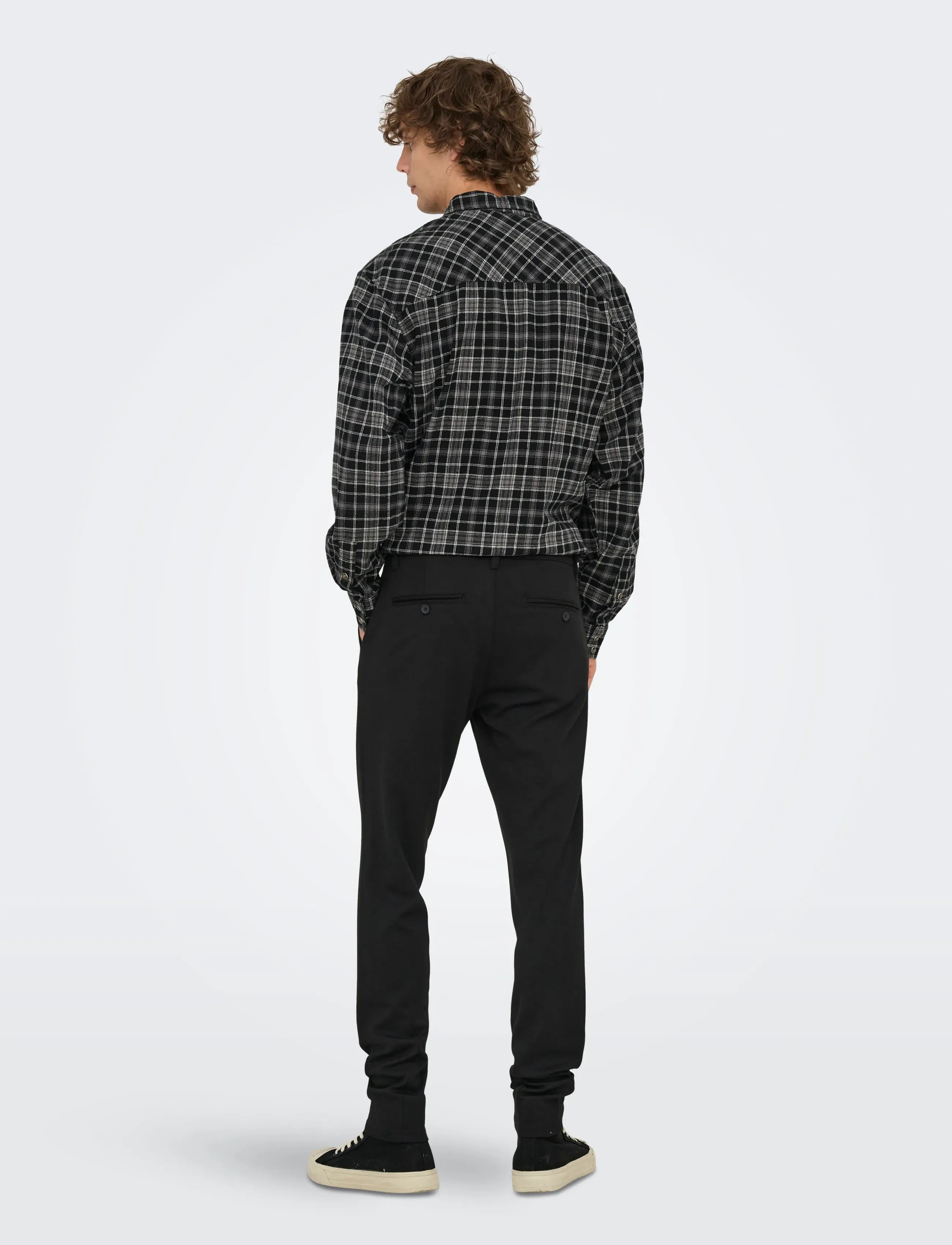 ONLY & SONS - ONSMARK SLIM GW 0209 PANT NOOS - casual trousers - black - 3