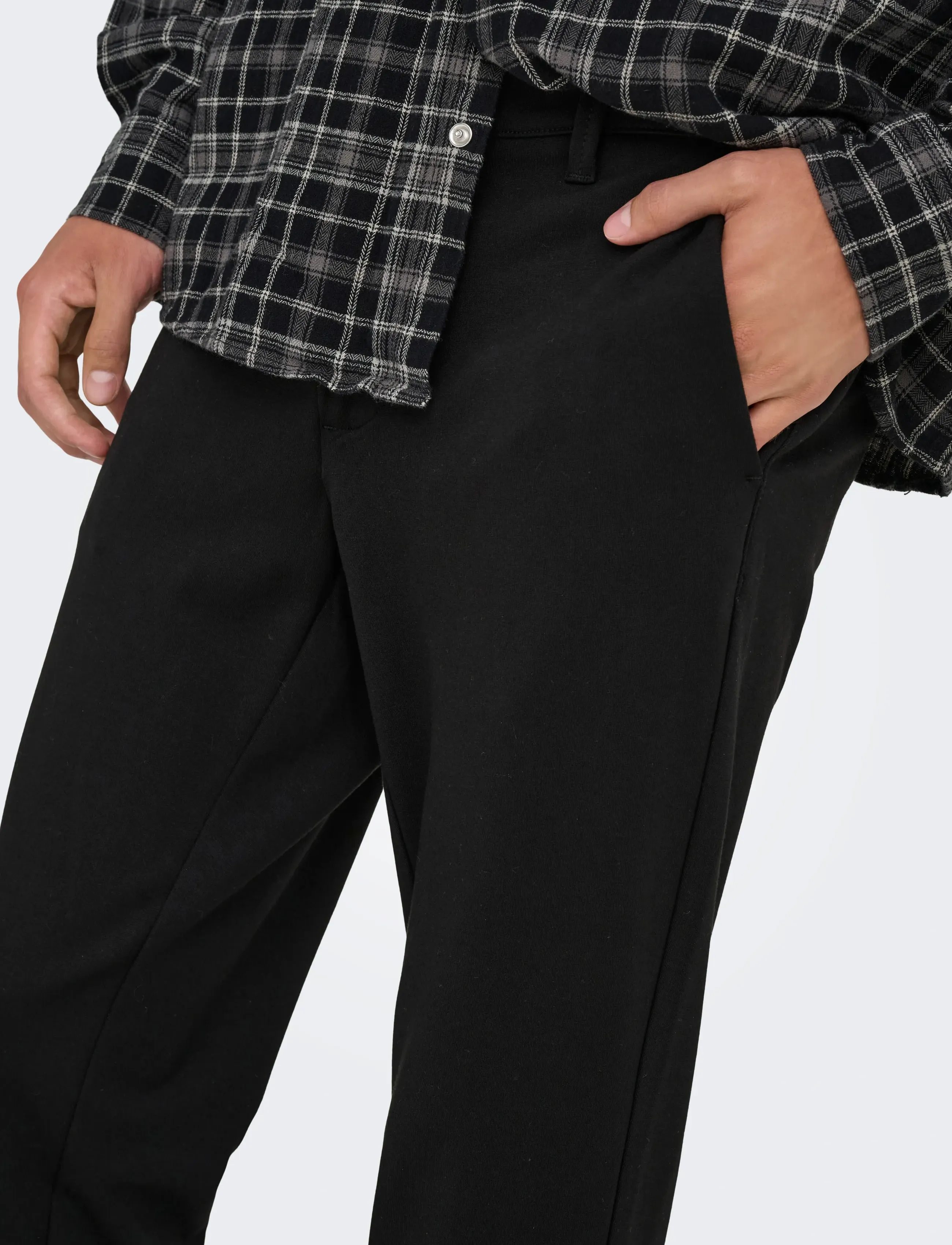 ONLY & SONS - ONSMARK SLIM GW 0209 PANT NOOS - casual bukser - black - 4