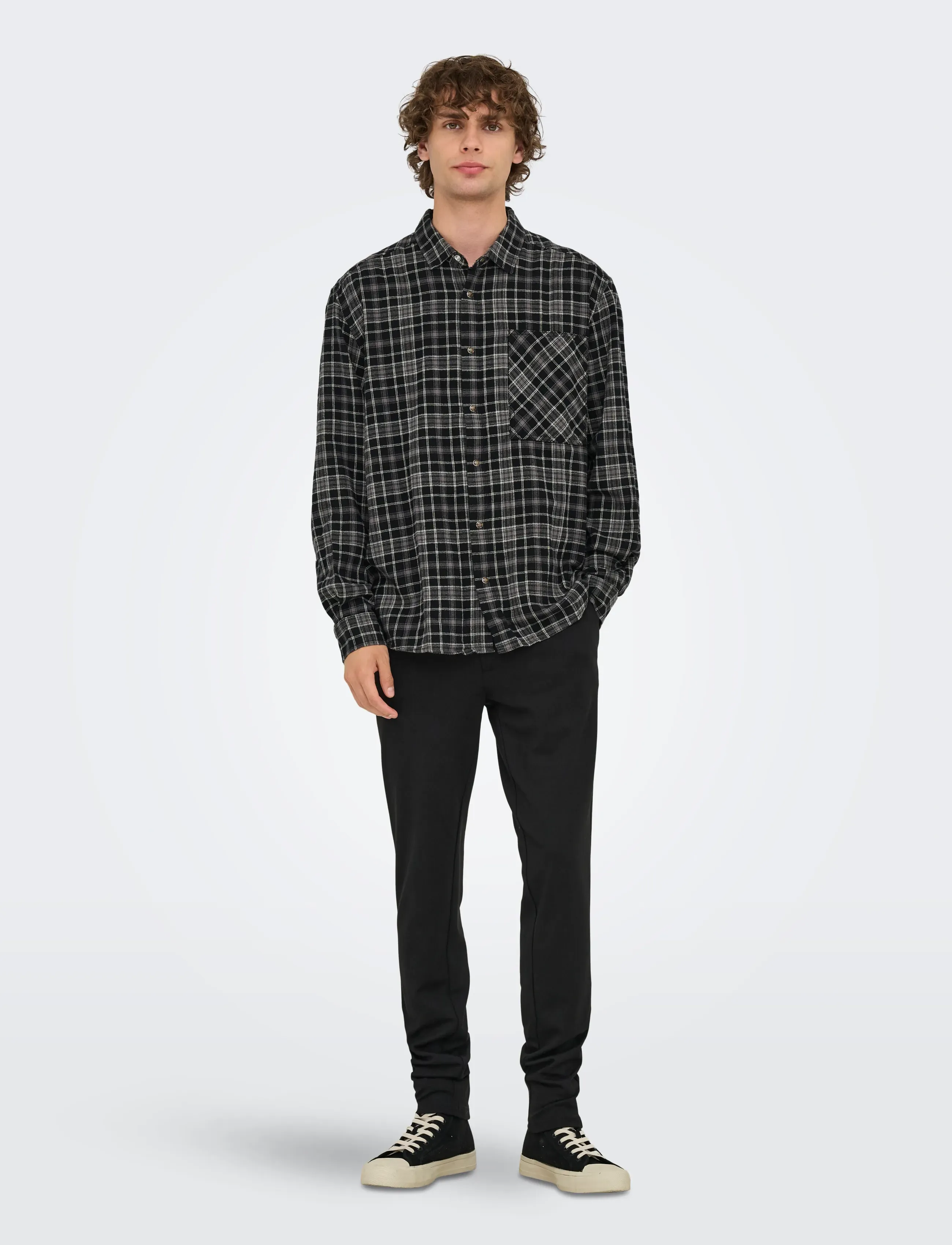 ONLY & SONS - ONSMARK SLIM GW 0209 PANT NOOS - casual bukser - black - 5
