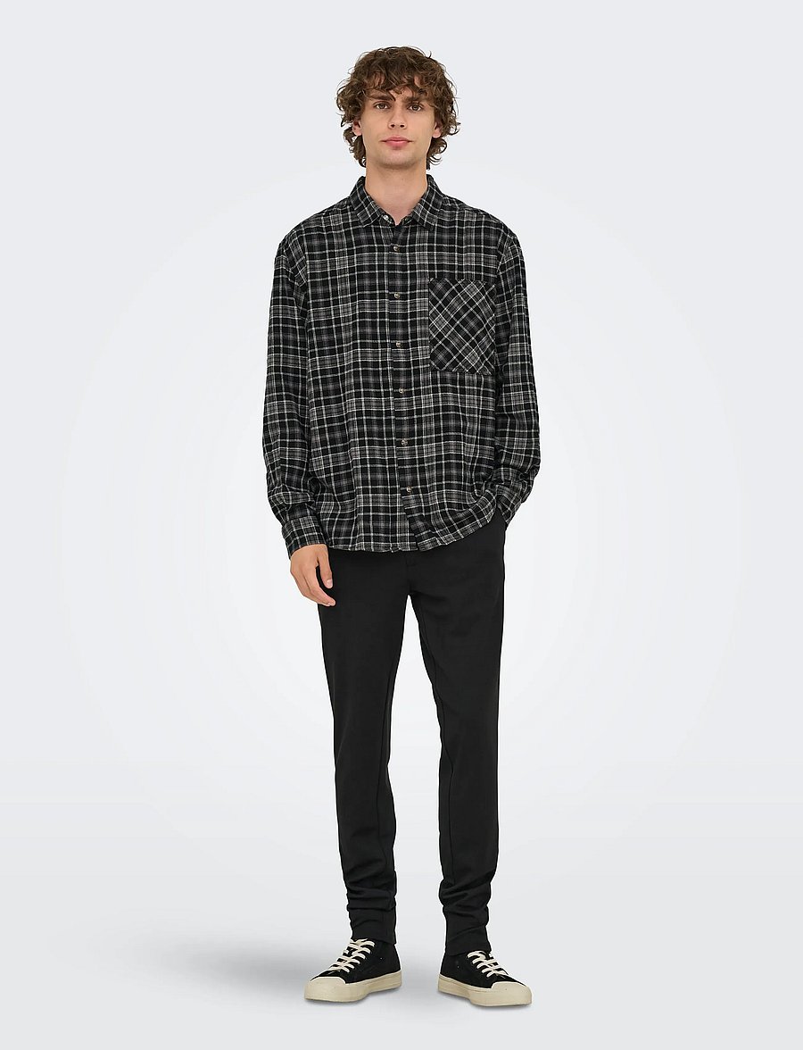 ONLY & SONS - ONSMARK SLIM GW 0209 PANT NOOS - rennot housut - black - 5