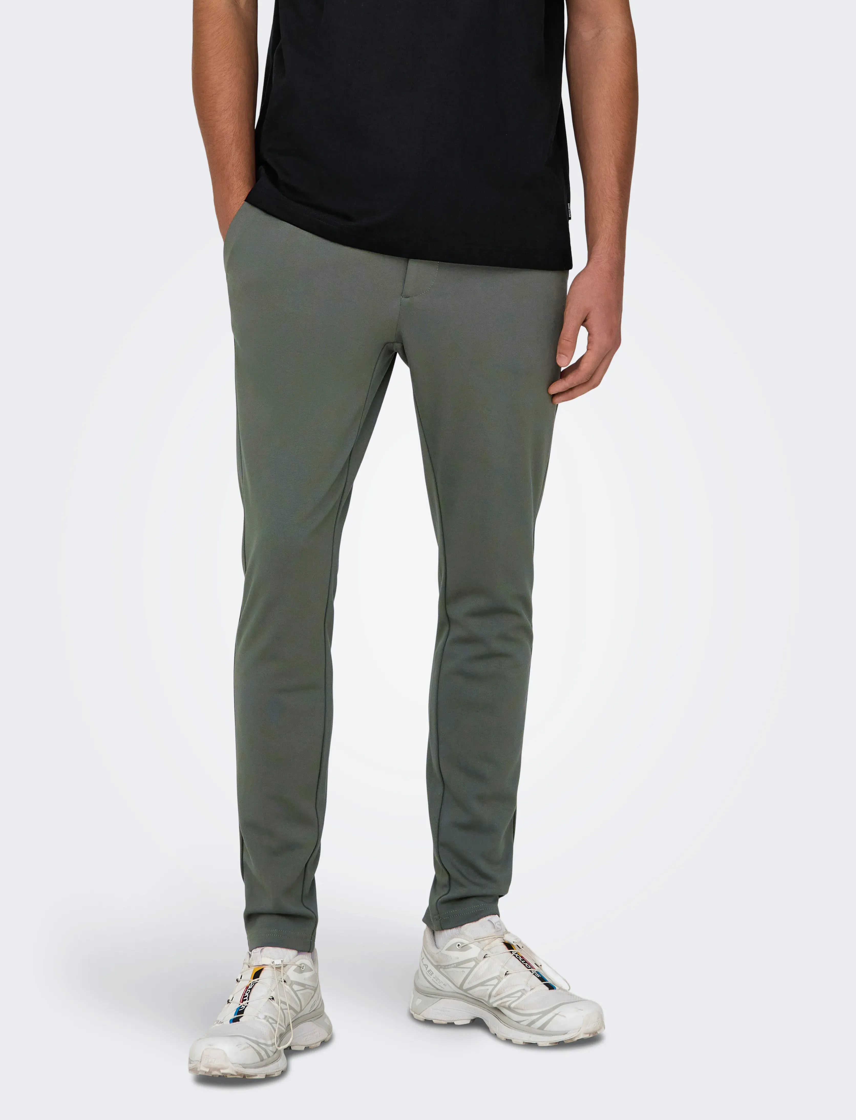 ONLY & SONS ONSMARK SLIM GW 0209 PANT NOOS - Pantalons - CASTOR GRAY / khaki/green