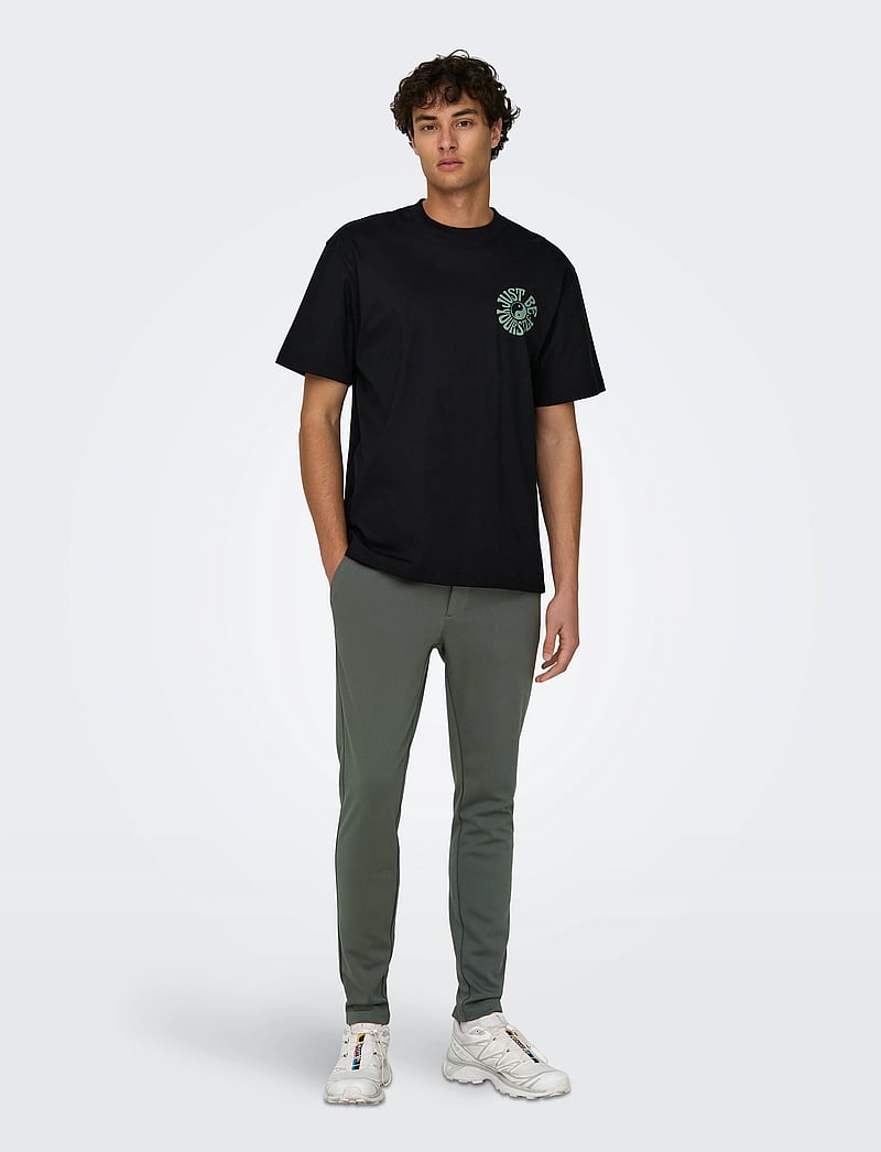 ONLY & SONS - ONSMARK SLIM GW 0209 PANT NOOS - vabaaja püksid - castor gray - 4