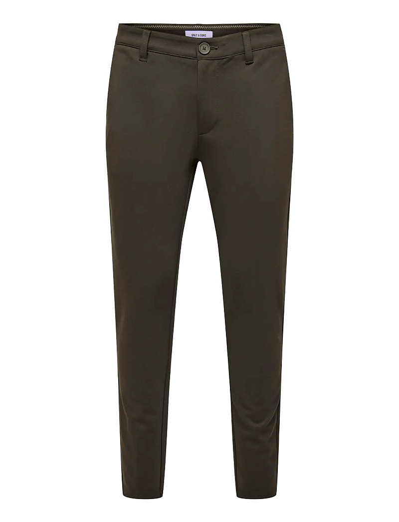 ONLY & SONS - ONSMARK SLIM GW 0209 PANT NOOS - casual byxor - coffee bean - 1