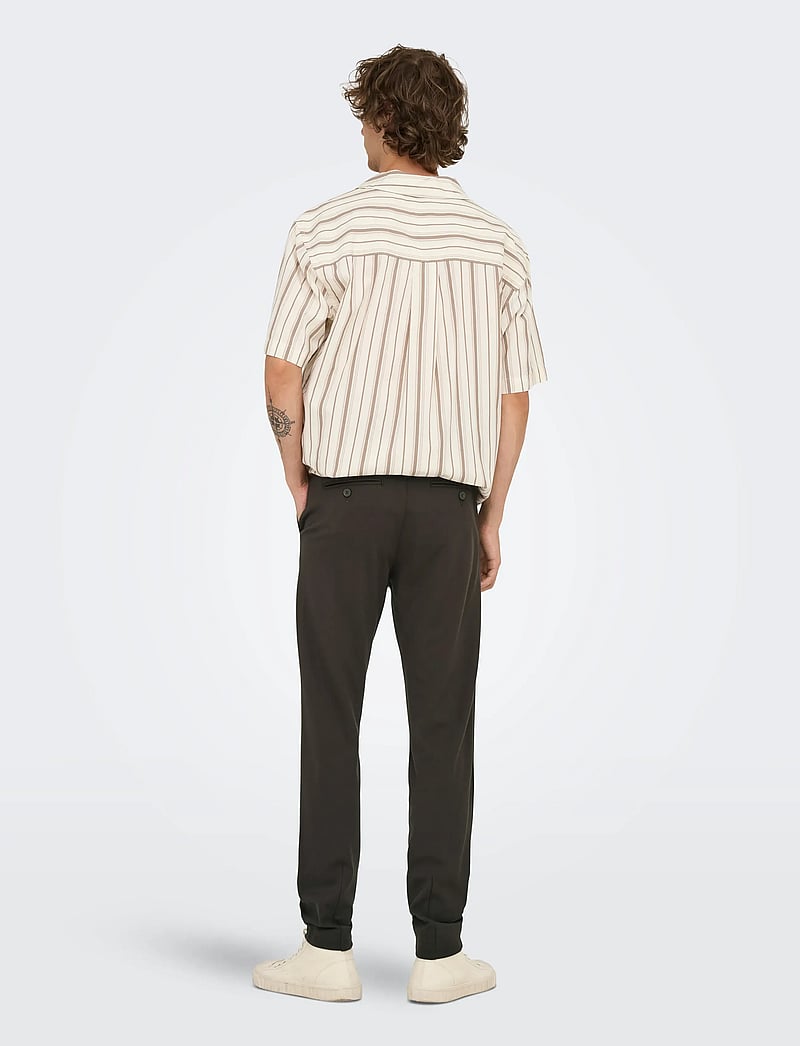 ONLY & SONS - ONSMARK SLIM GW 0209 PANT NOOS - casual byxor - coffee bean - 3