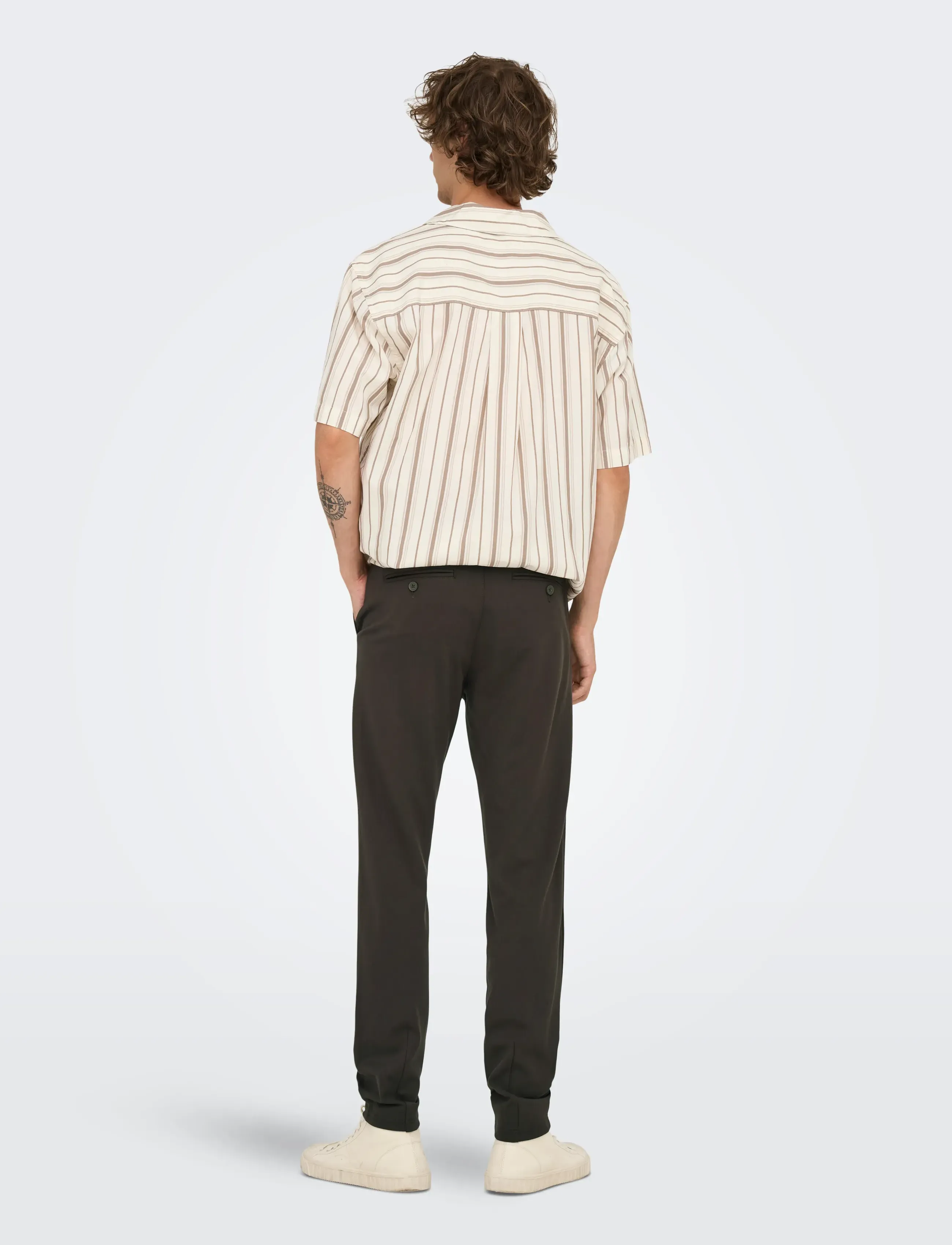 ONLY & SONS - ONSMARK SLIM GW 0209 PANT NOOS - ikdienas bikses - coffee bean - 3