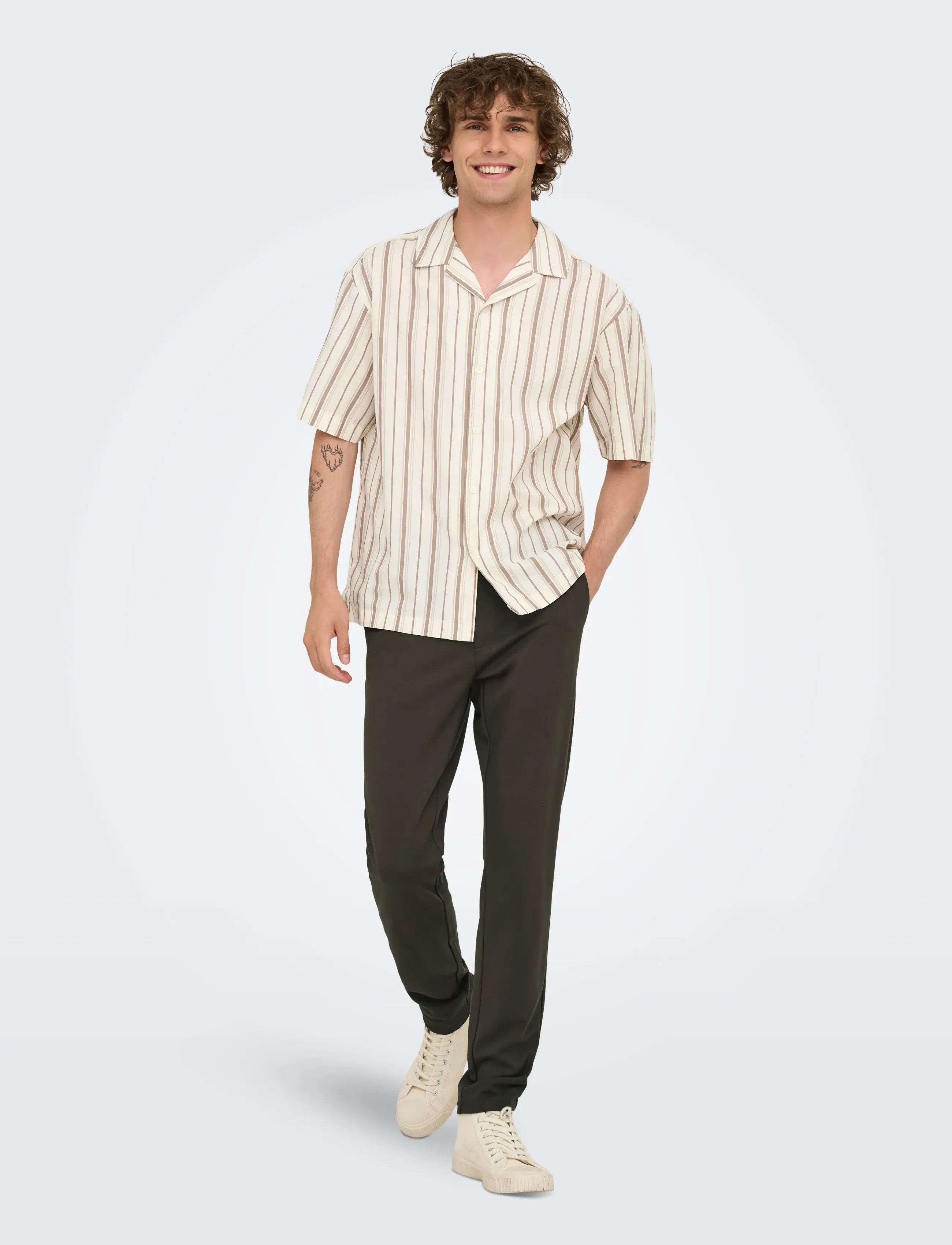 ONLY & SONS - ONSMARK SLIM GW 0209 PANT NOOS - ikdienas bikses - coffee bean - 4
