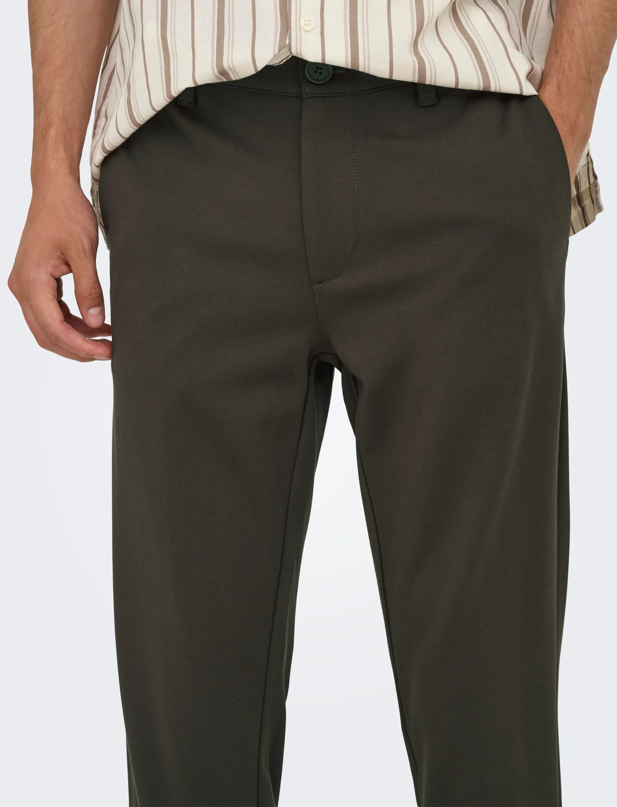 ONLY & SONS - ONSMARK SLIM GW 0209 PANT NOOS - ikdienas bikses - coffee bean - 5