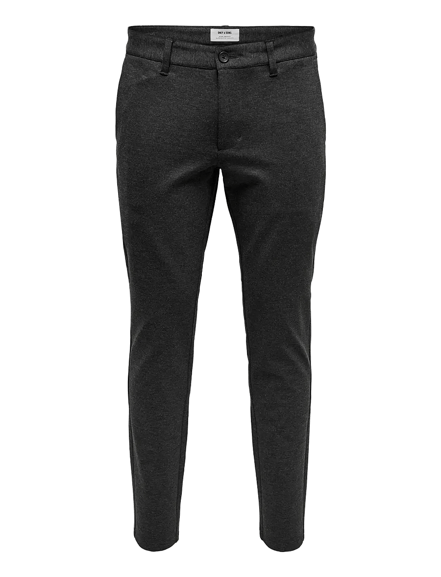 ONLY & SONS - ONSMARK SLIM GW 0209 PANT NOOS - vabaaja püksid - dark grey melange - 1